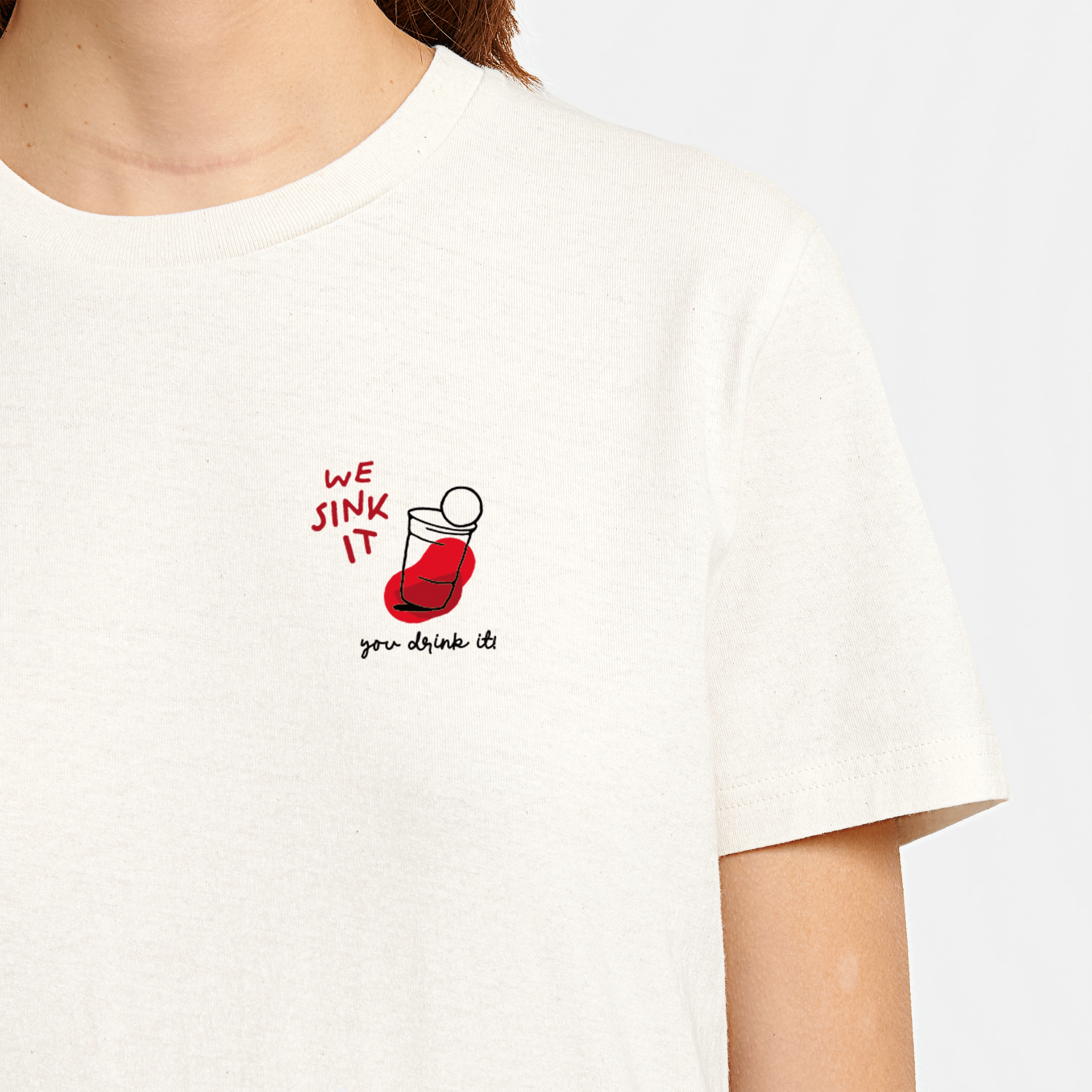 HEITER & LÄSSIG T-Shirt "Bierpong" XXS / RE-weiß - aus nachhaltiger und fairer Produktion