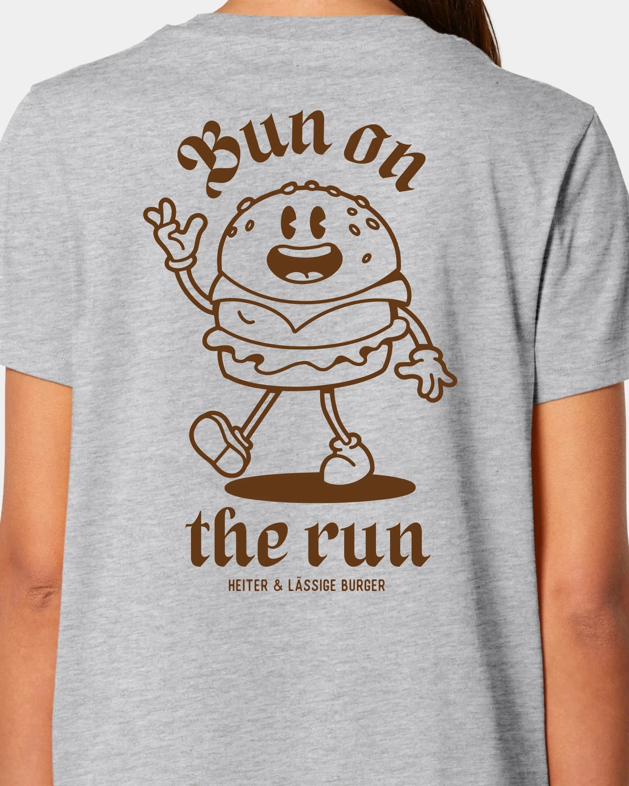 Schmidt Digitaldruck GmbH T-Shirt "Bun on the run" Damen / Heather Grey / XS - aus nachhaltiger und fairer Produktion