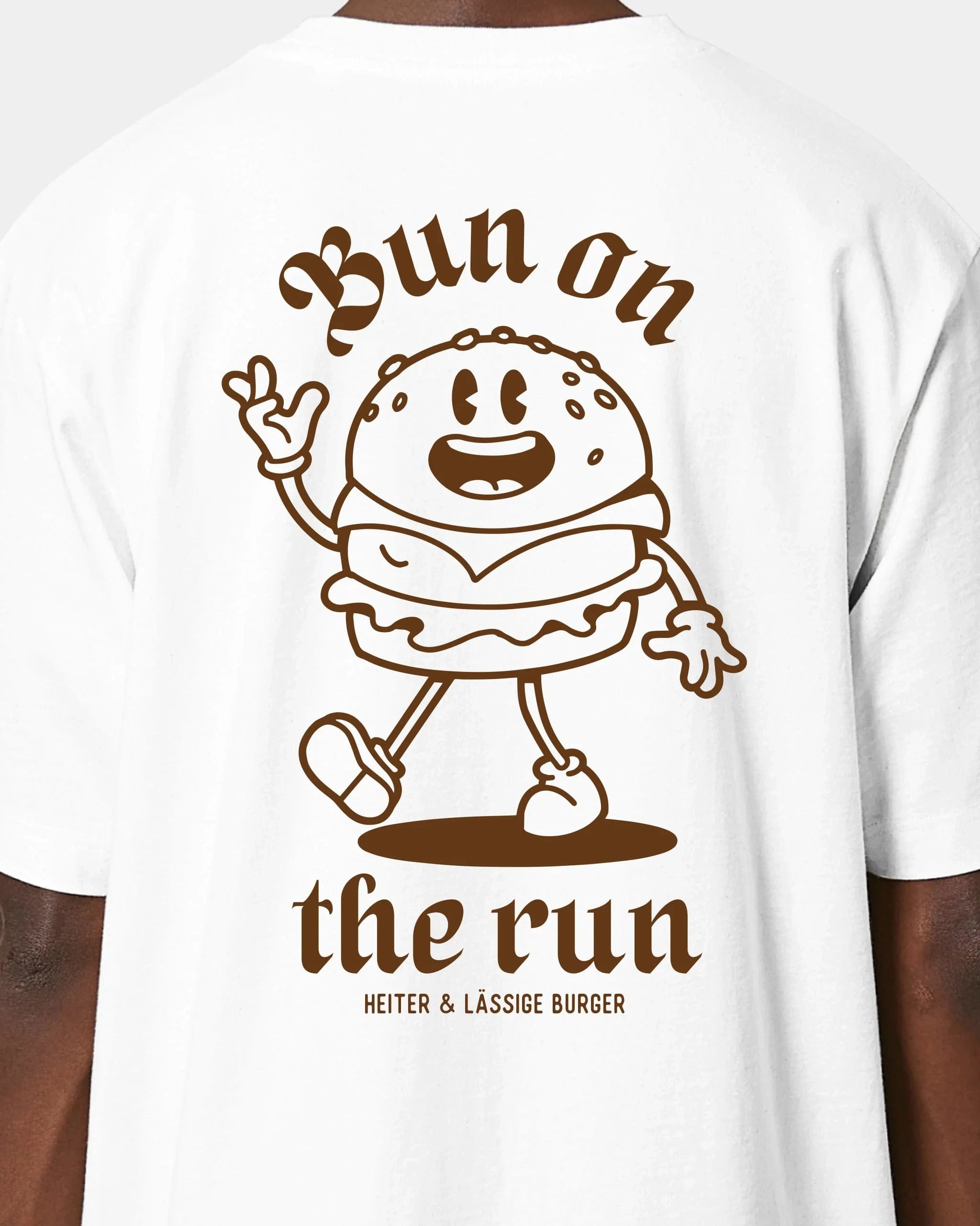 Schmidt Digitaldruck GmbH T-Shirt "Bun on the run" Oversized / Weiß / XXS - aus nachhaltiger und fairer Produktion