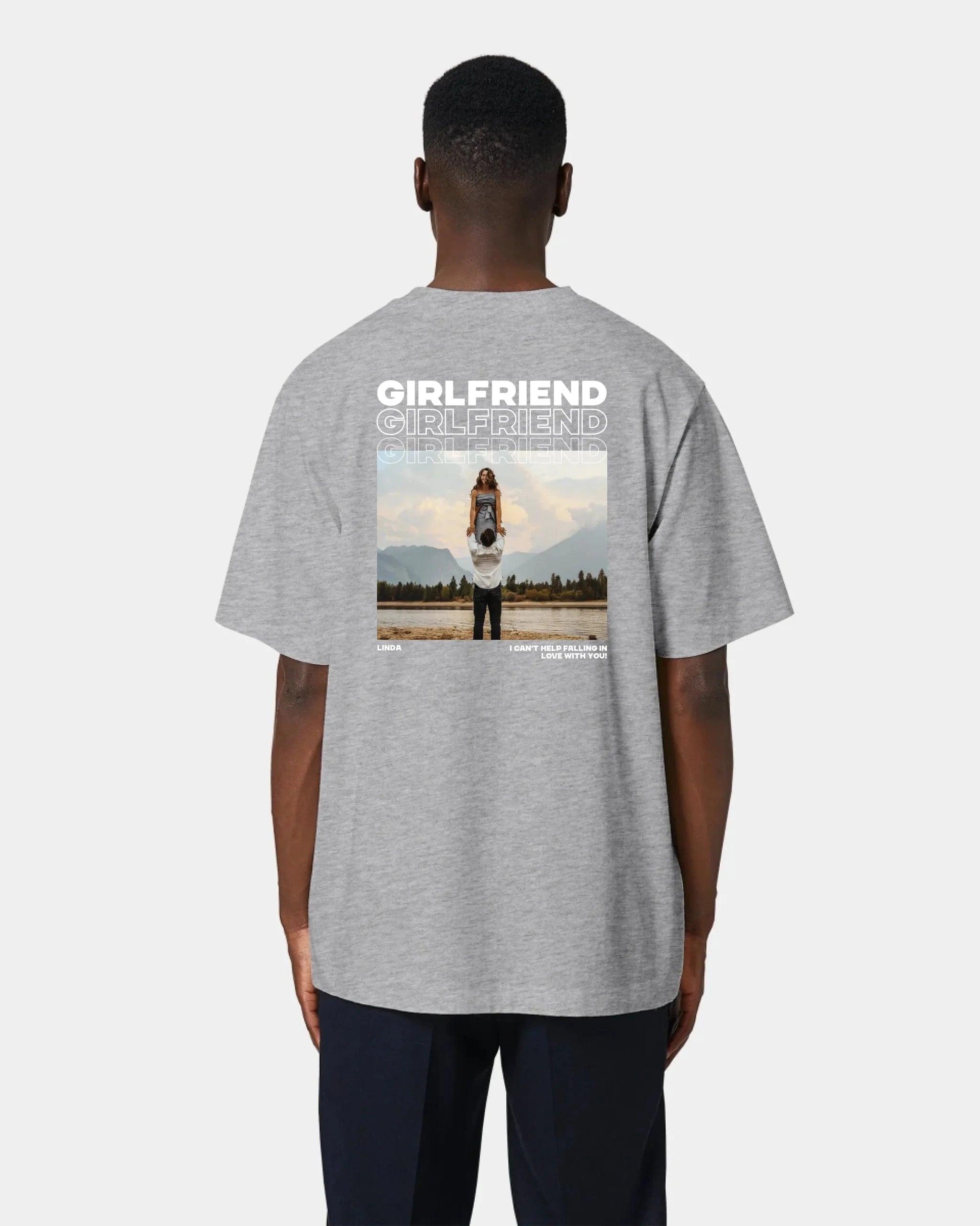 Schmidt Digitaldruck GmbH T-Shirt "Couple" Oversized / Heather Grey / XXS - aus nachhaltiger und fairer Produktion