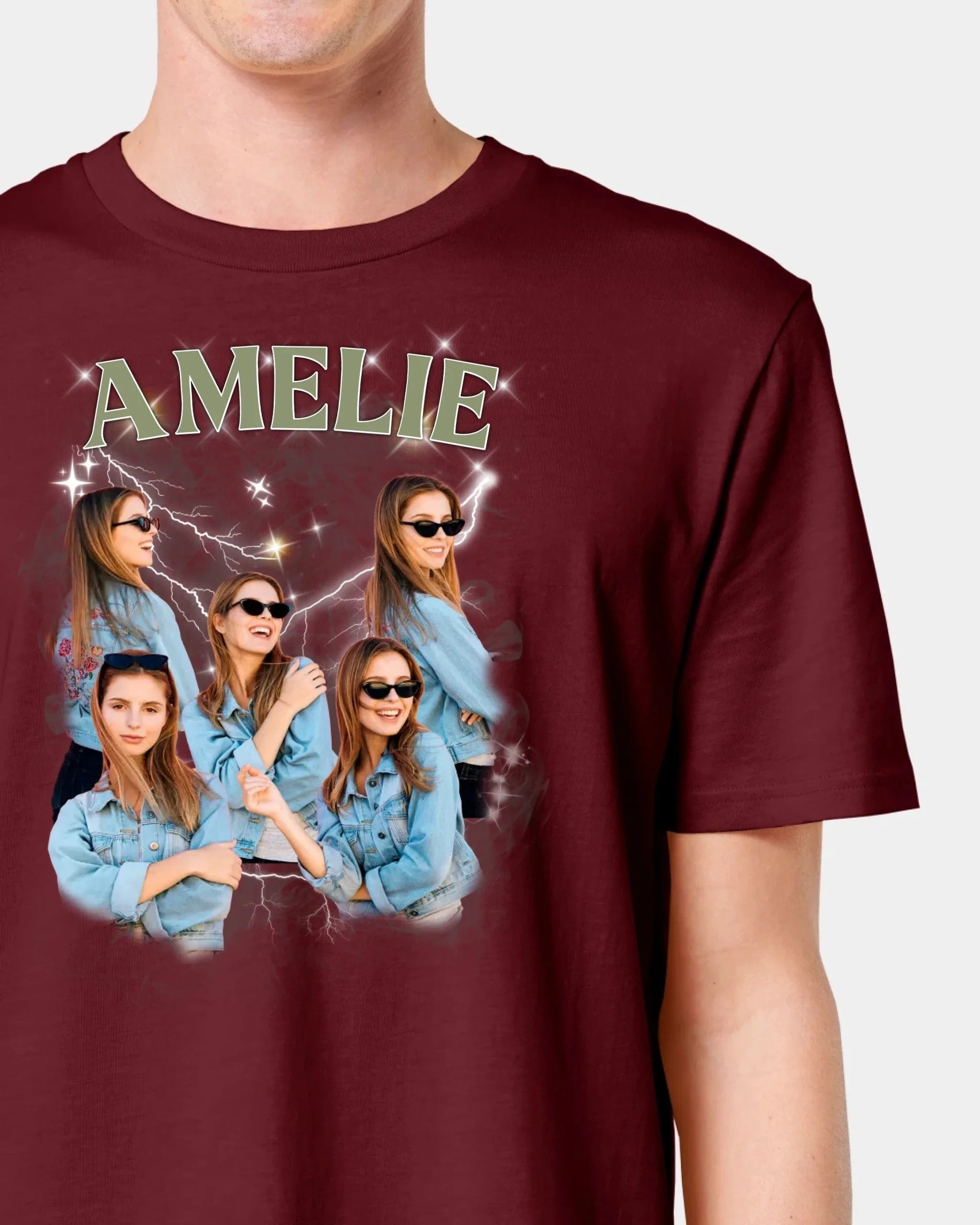 Schmidt Digitaldruck GmbH T-Shirt "Custom Bootleg" Unisex / Burgundy / M - aus nachhaltiger und fairer Produktion