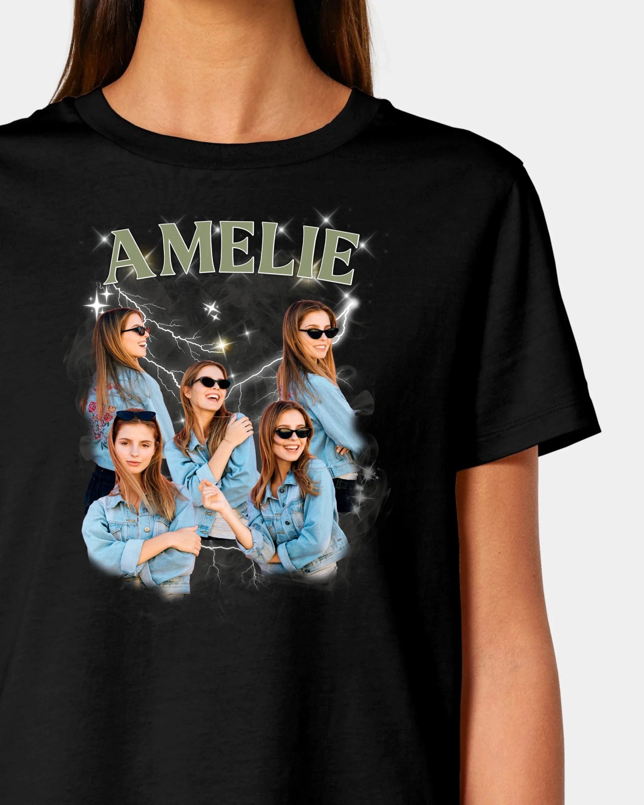 Schmidt Digitaldruck GmbH T-Shirt "Custom Bootleg" Damen / Schwarz / XS - aus nachhaltiger und fairer Produktion