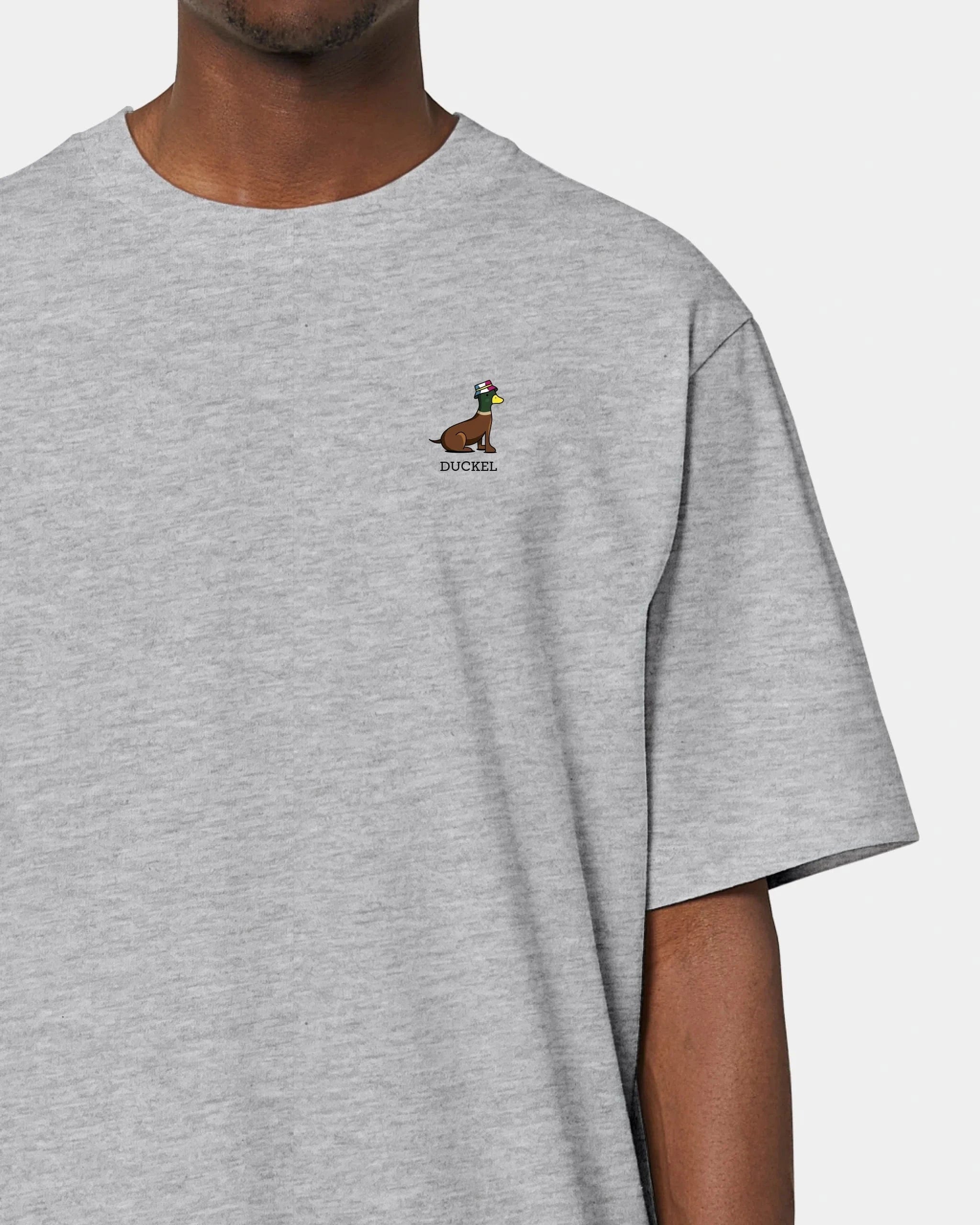 Schmidt Digitaldruck GmbH T-Shirt "Duckel" Oversized / Heather Grey / XXS - aus nachhaltiger und fairer Produktion