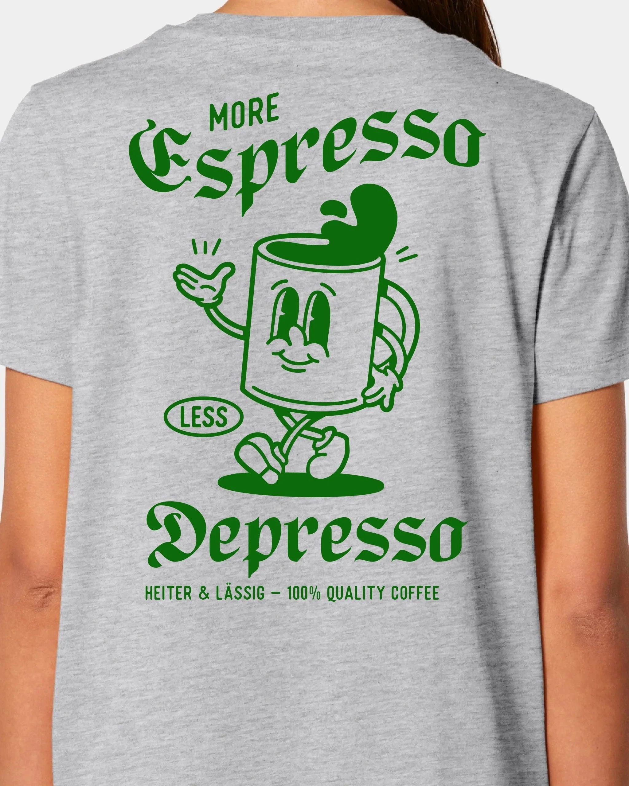 Schmidt Digitaldruck GmbH T-Shirt "Espresso" Damen / Heather Grey / XS - aus nachhaltiger und fairer Produktion