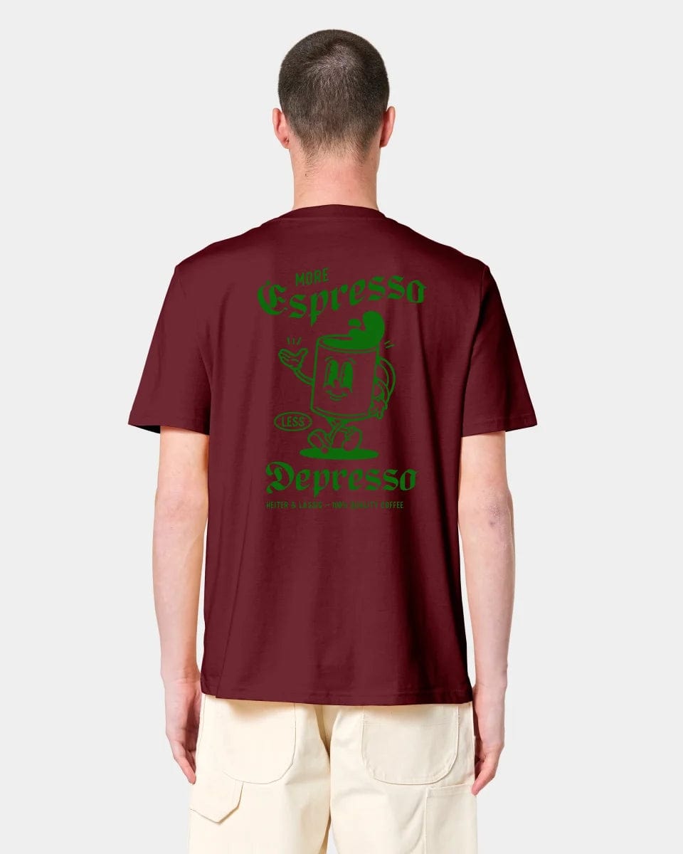 HEITER & LÄSSIG T-Shirt "Espresso" Unisex / Burgundy / M - aus nachhaltiger und fairer Produktion