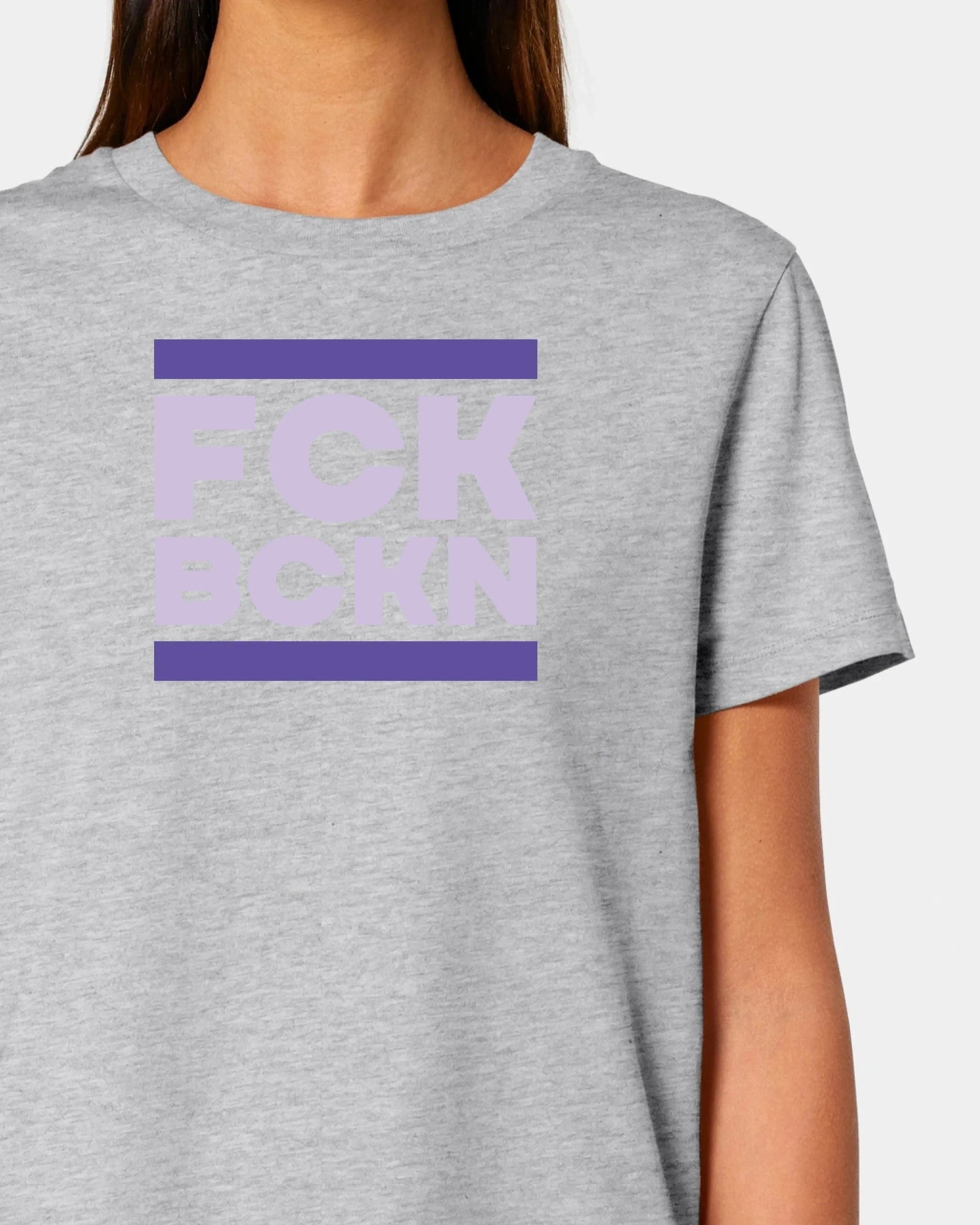 Schmidt Digitaldruck GmbH T-Shirt "FCK BCKN" Damen / Heather Grey / XS - aus nachhaltiger und fairer Produktion