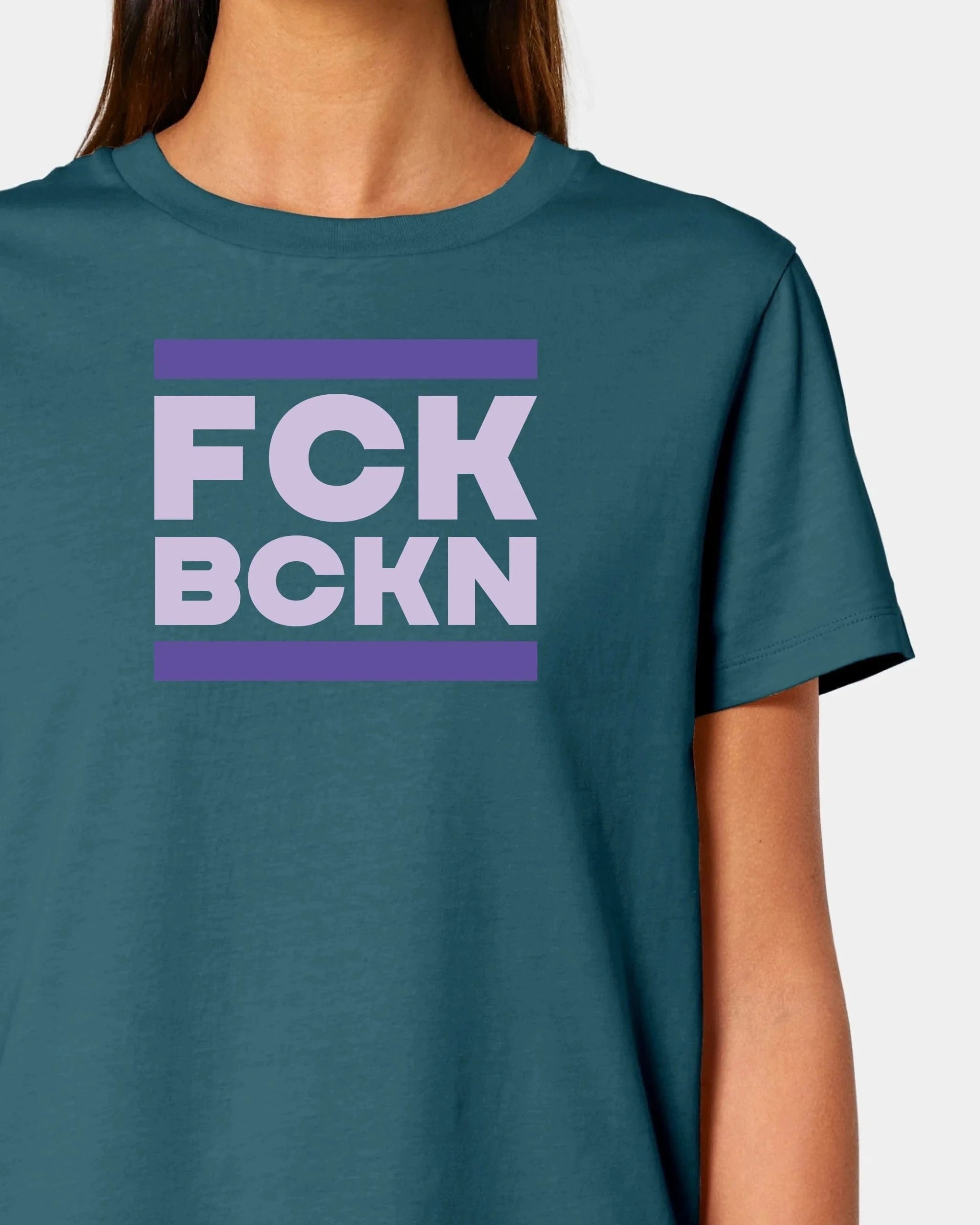 Schmidt Digitaldruck GmbH T-Shirt "FCK BCKN" Damen / Stargazer / XS - aus nachhaltiger und fairer Produktion