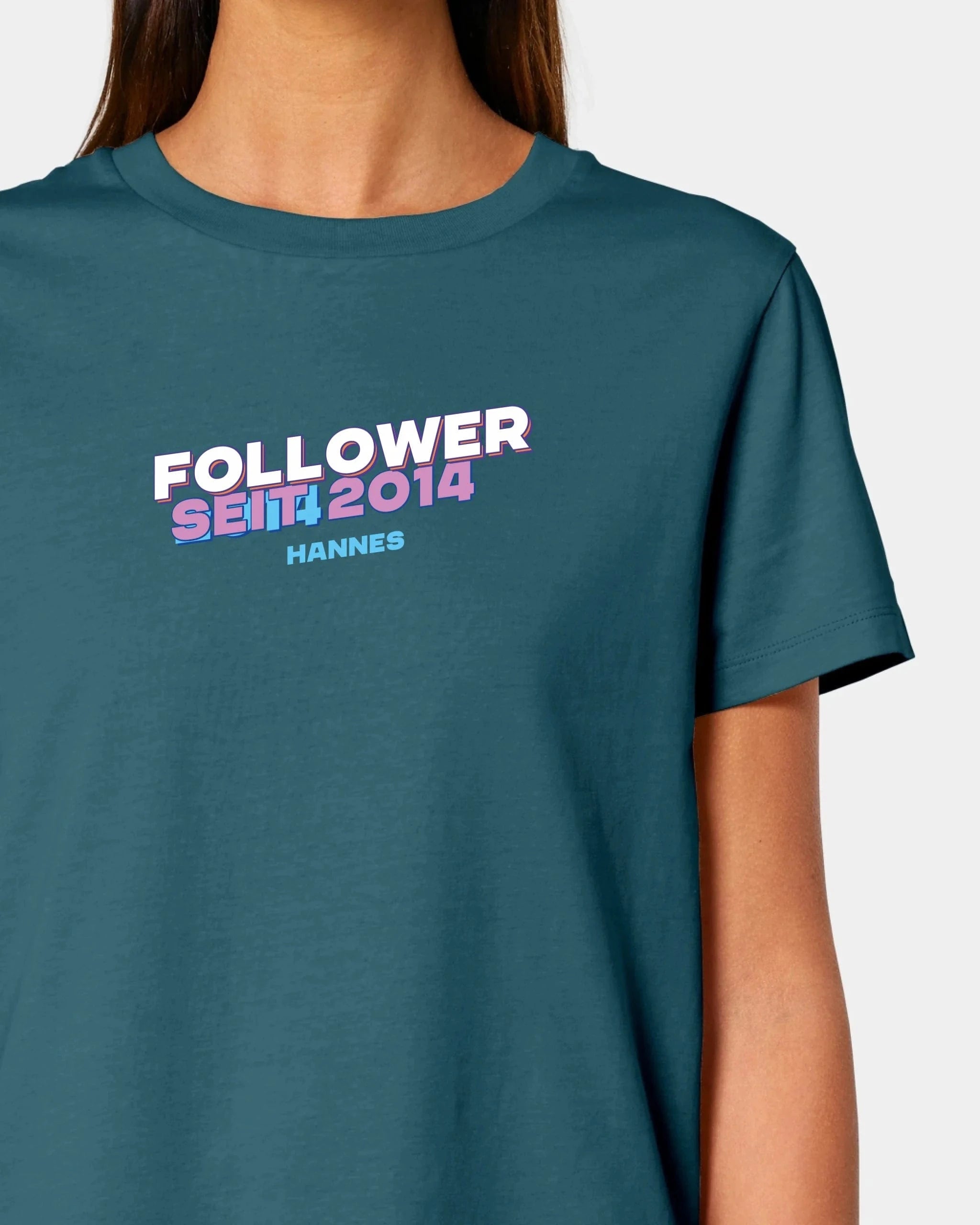 Schmidt Digitaldruck GmbH T-Shirt "Follower" Damen / Stargazer / XS - aus nachhaltiger und fairer Produktion