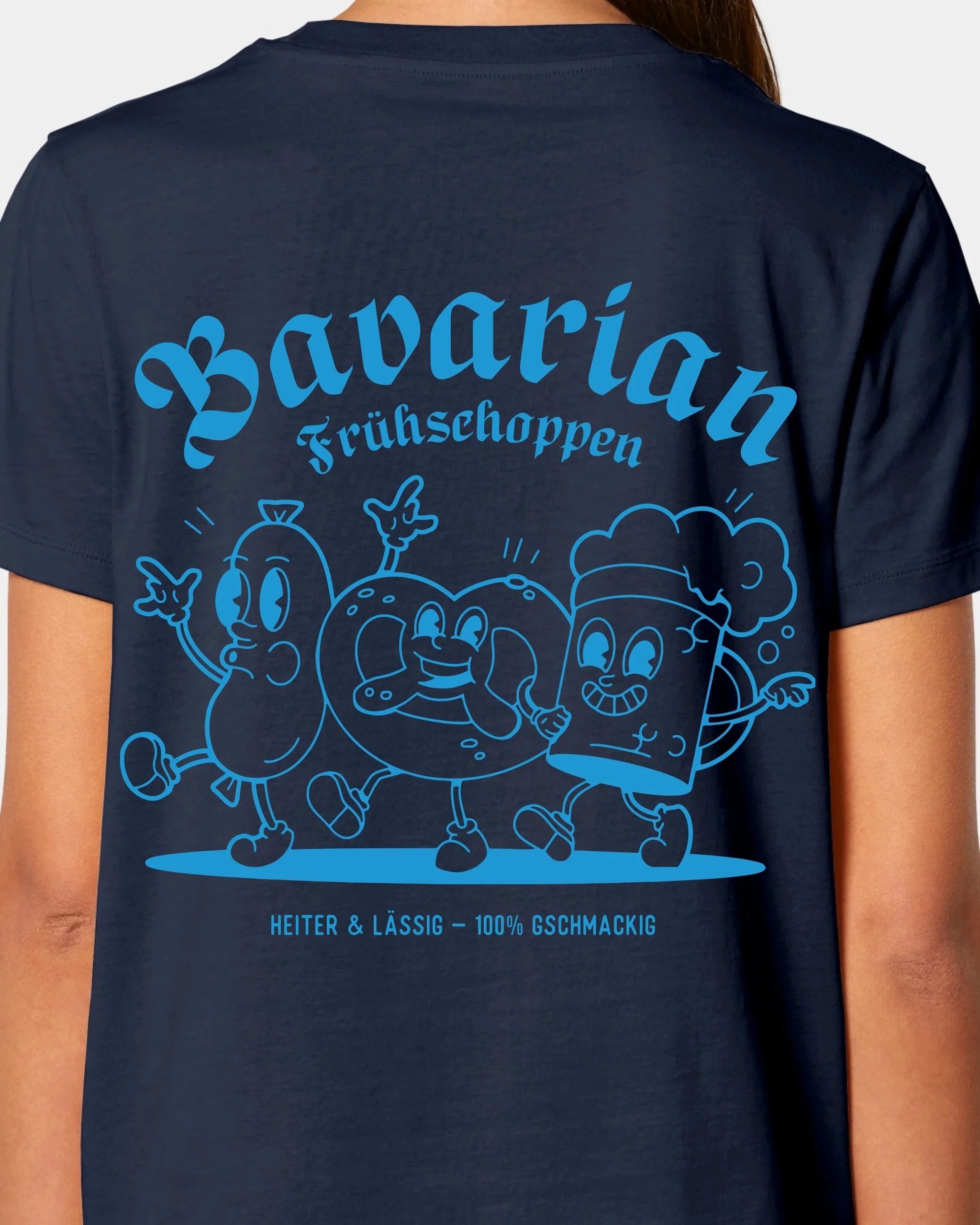 Schmidt Digitaldruck GmbH T-Shirt "Frühschoppen" Damen / French Navy / XS - aus nachhaltiger und fairer Produktion
