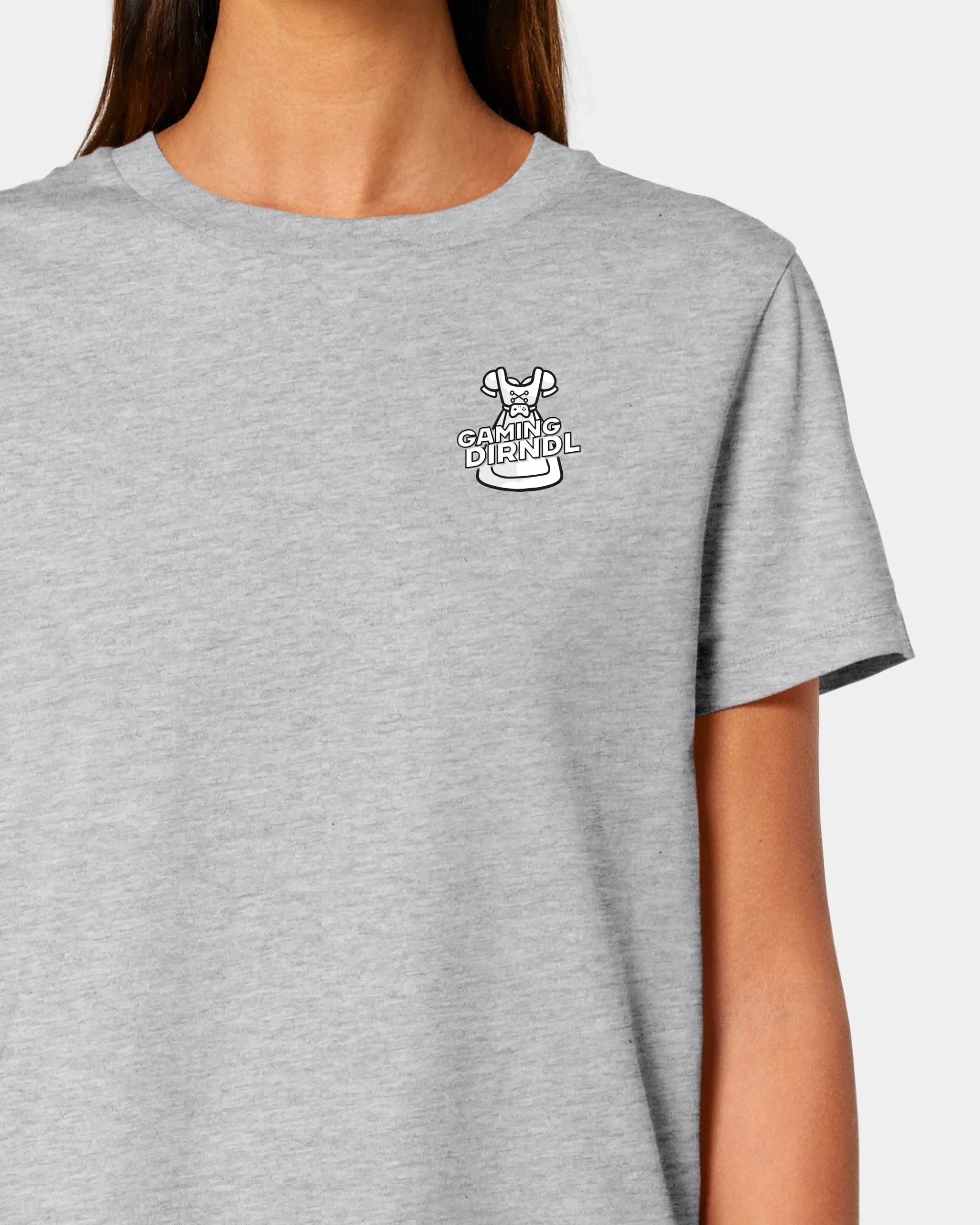 Schmidt Digitaldruck GmbH T-Shirt "GamingDirndl" Damen / Heather Grey / XS - aus nachhaltiger und fairer Produktion