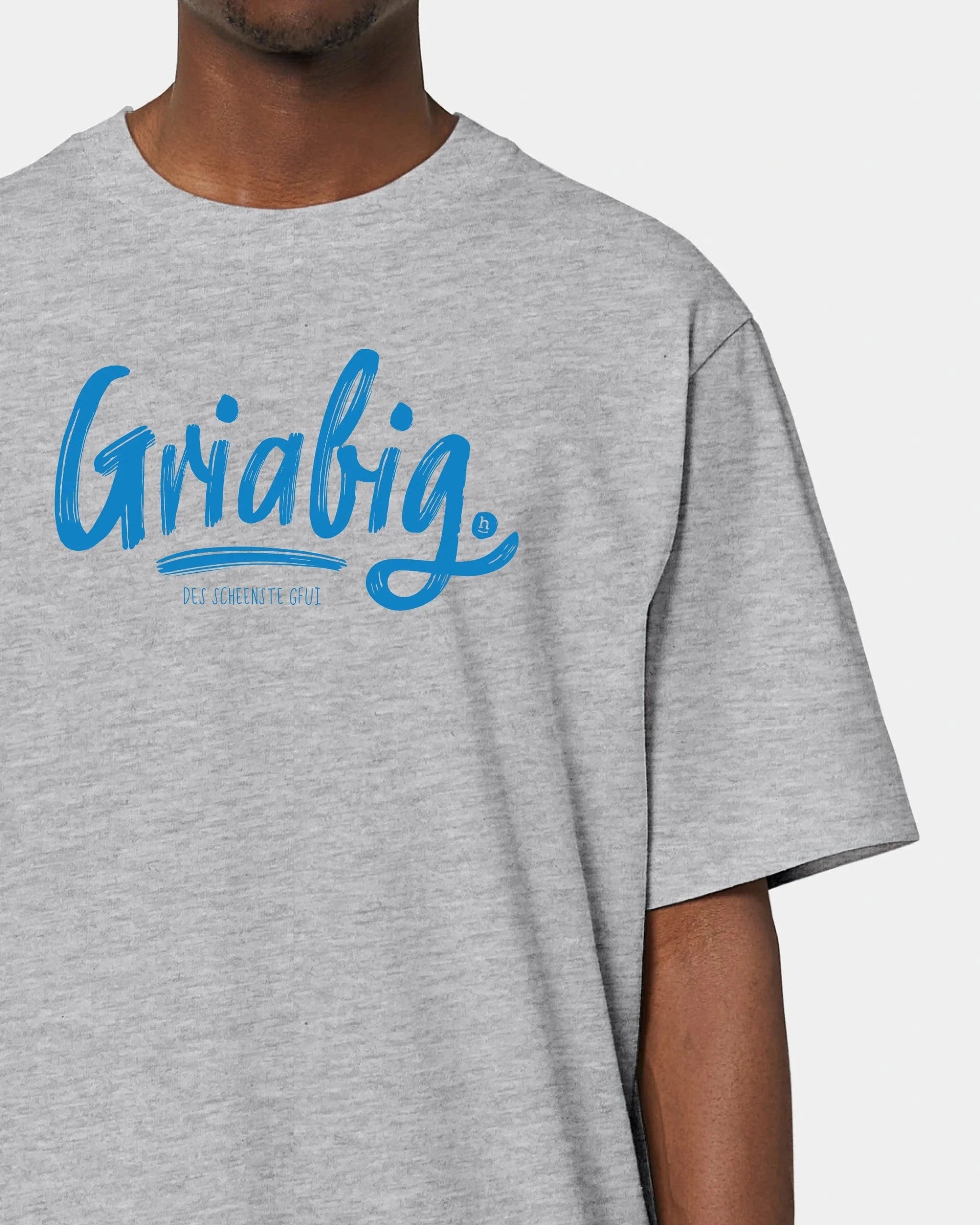 Schmidt Digitaldruck GmbH T-Shirt "Griabig" Oversized / Heather Grey / XXS - aus nachhaltiger und fairer Produktion