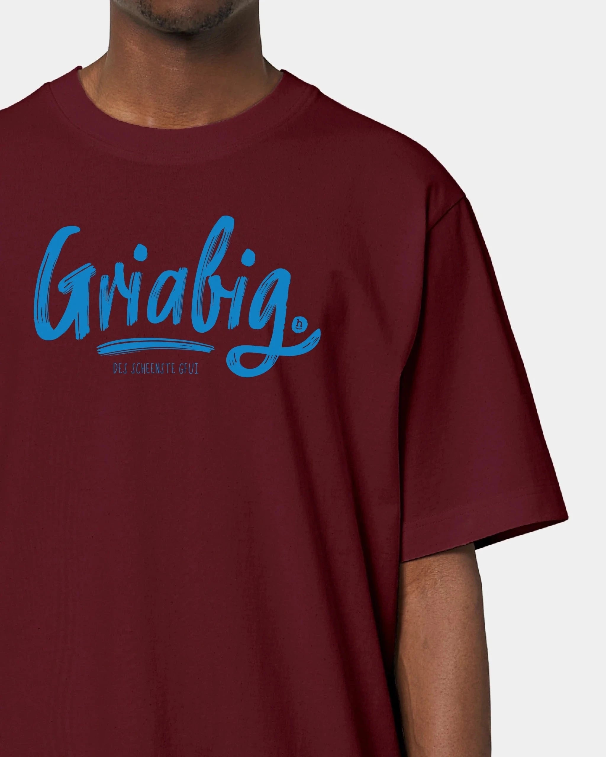 Schmidt Digitaldruck GmbH T-Shirt "Griabig" Oversized / Burgundy / XXS - aus nachhaltiger und fairer Produktion