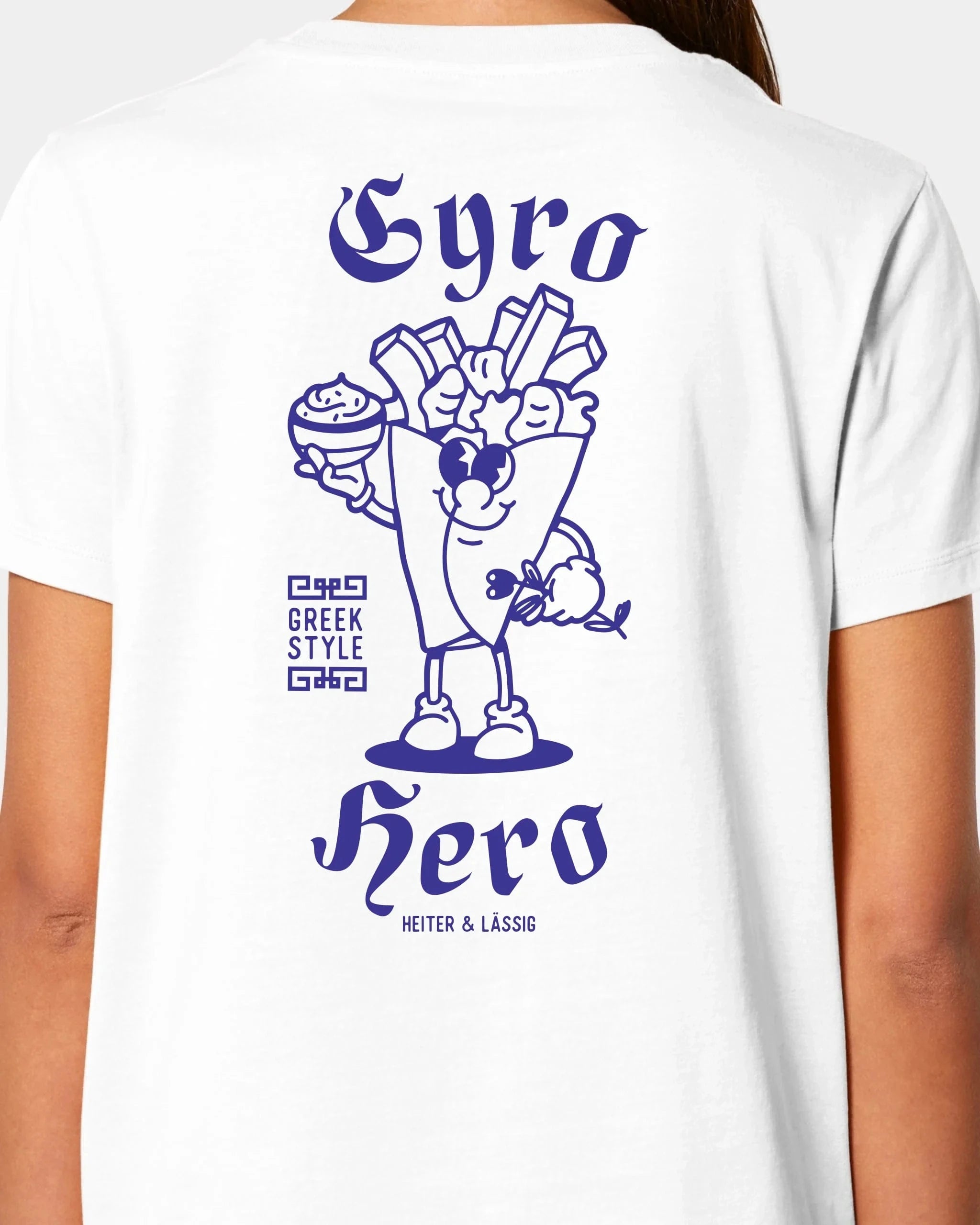 Schmidt Digitaldruck GmbH T-Shirt "Gyro Hero" Damen / Weiß / XS - aus nachhaltiger und fairer Produktion