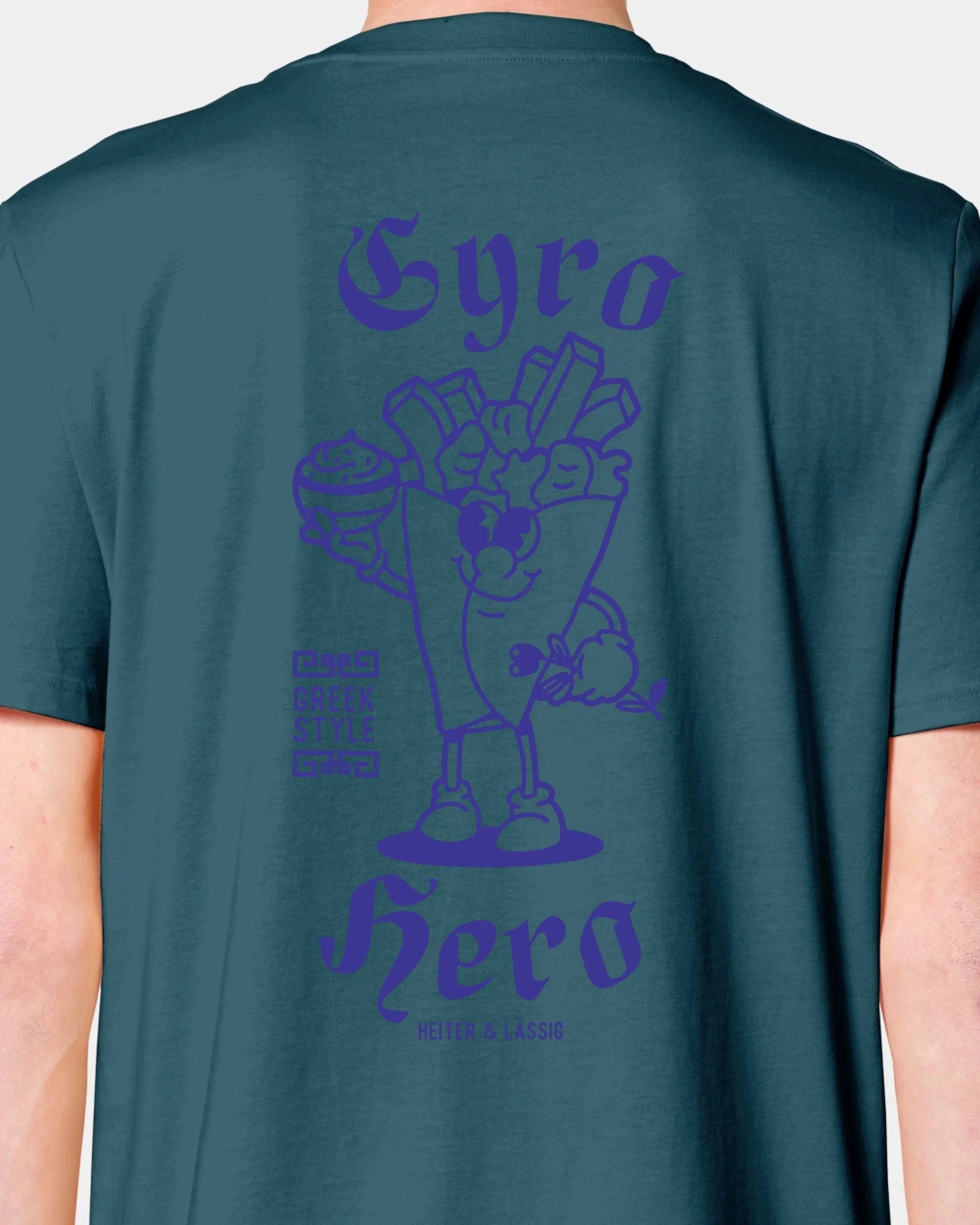 Schmidt Digitaldruck GmbH T-Shirt "Gyro Hero" Unisex / Stargazer / XXS - aus nachhaltiger und fairer Produktion