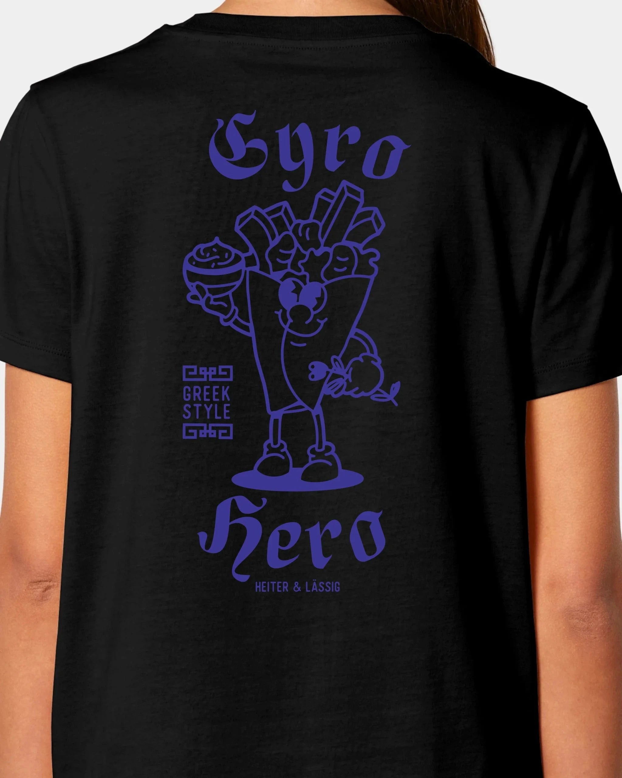 Schmidt Digitaldruck GmbH T-Shirt "Gyro Hero" Damen / Schwarz / XS - aus nachhaltiger und fairer Produktion