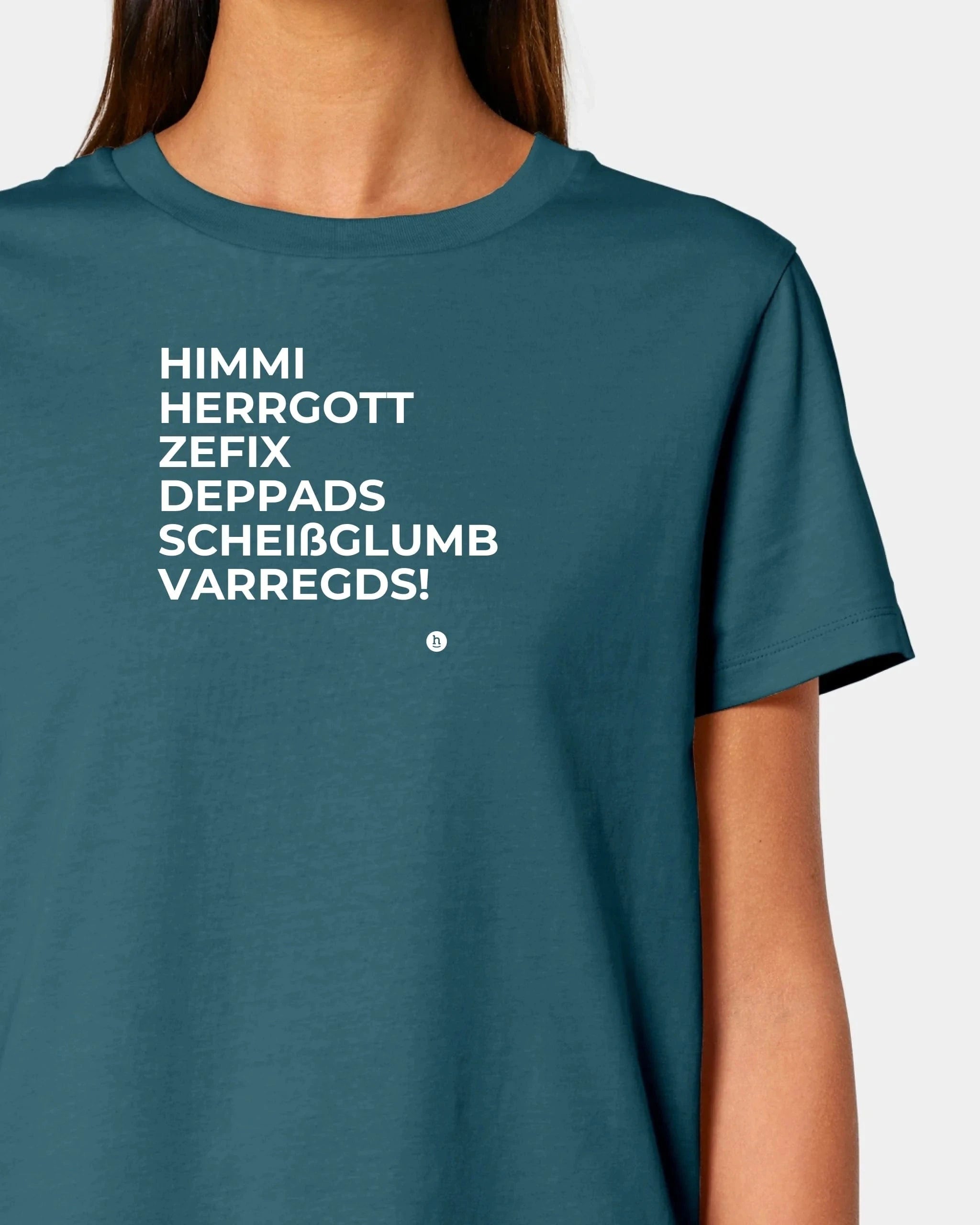 Schmidt Digitaldruck GmbH T-Shirt "Himmi Herrgott" Damen / Stargazer / XS - aus nachhaltiger und fairer Produktion