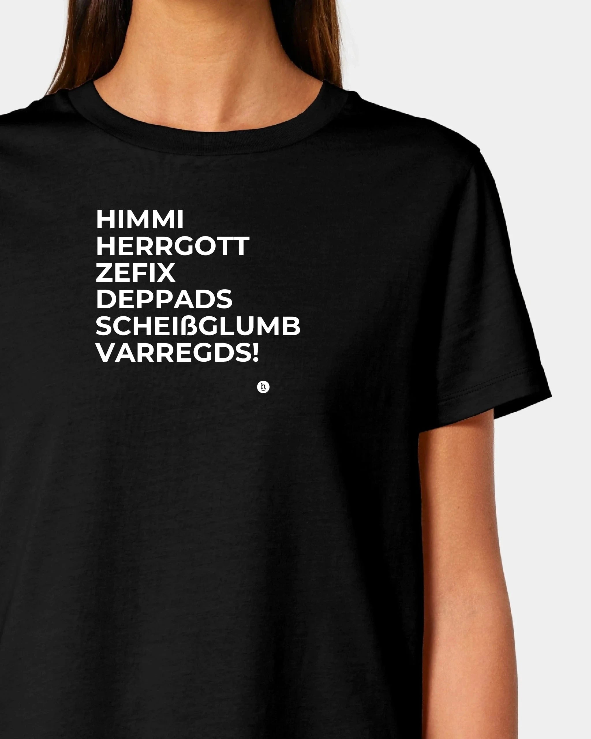 Schmidt Digitaldruck GmbH T-Shirt "Himmi Herrgott" Damen / Schwarz / XS - aus nachhaltiger und fairer Produktion