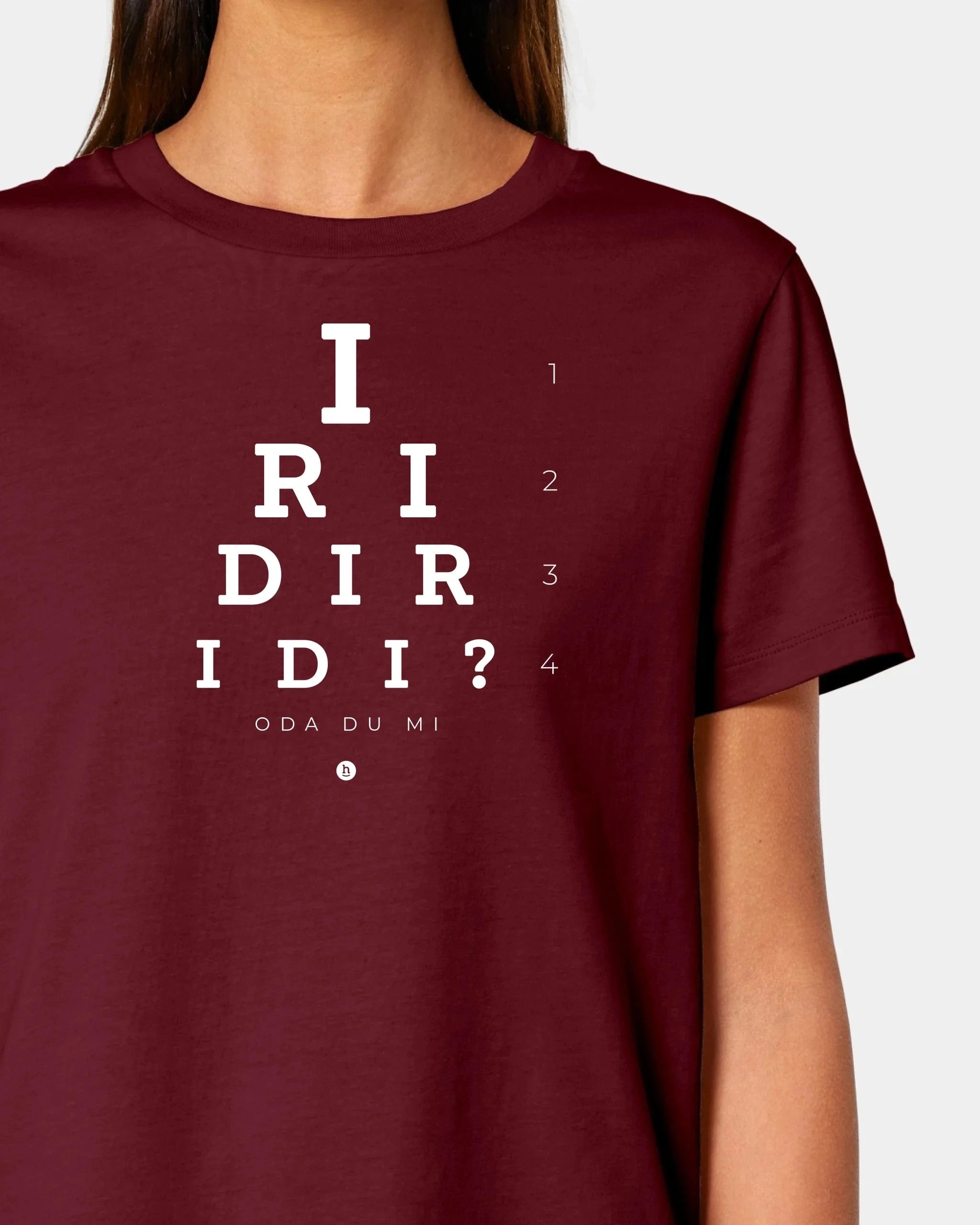 Schmidt Digitaldruck GmbH T-Shirt "Iridiridi" Damen / Burgundy / XS - aus nachhaltiger und fairer Produktion