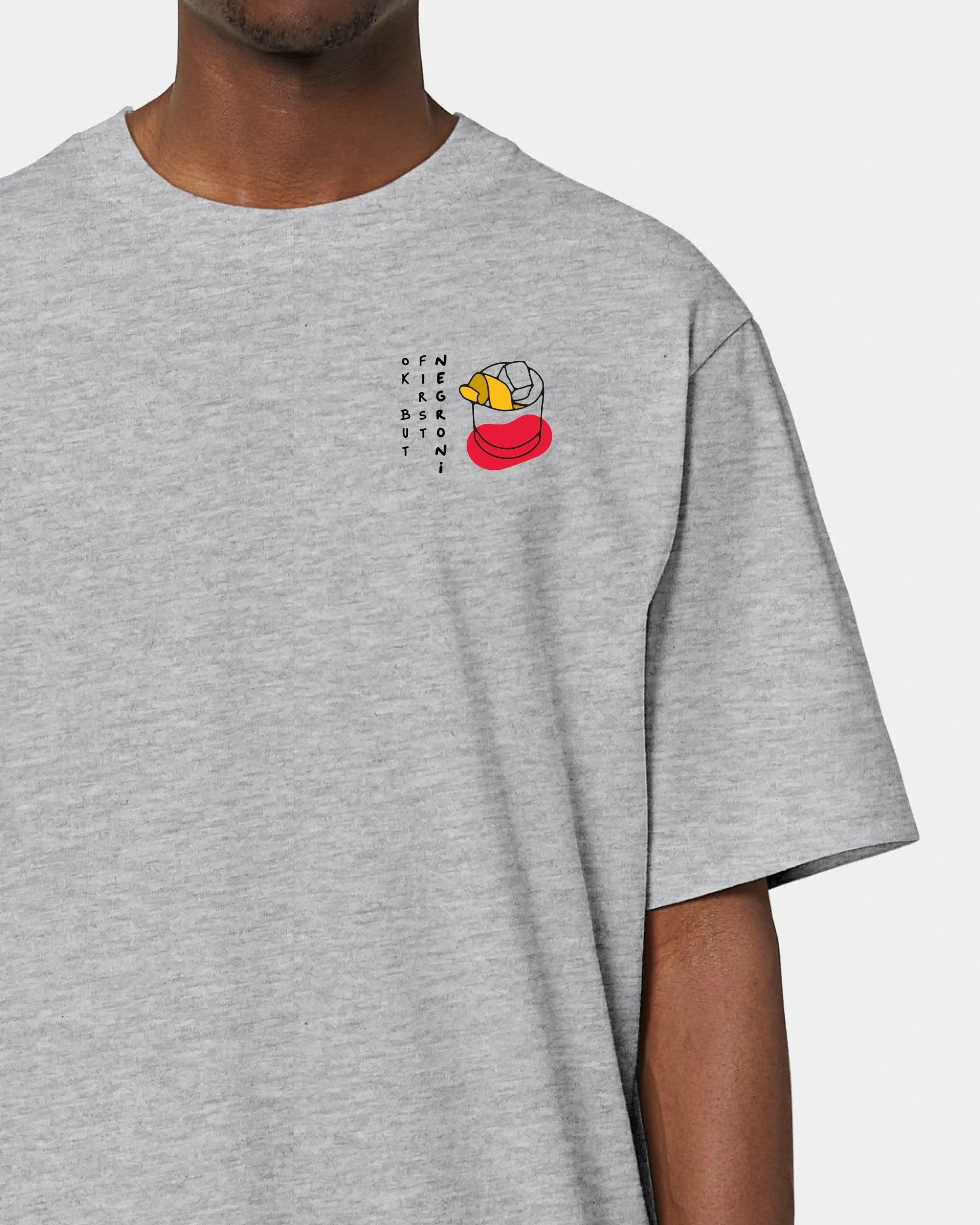 Schmidt Digitaldruck GmbH T-Shirt "Negroni" Oversized / Heather Grey / XXS - aus nachhaltiger und fairer Produktion