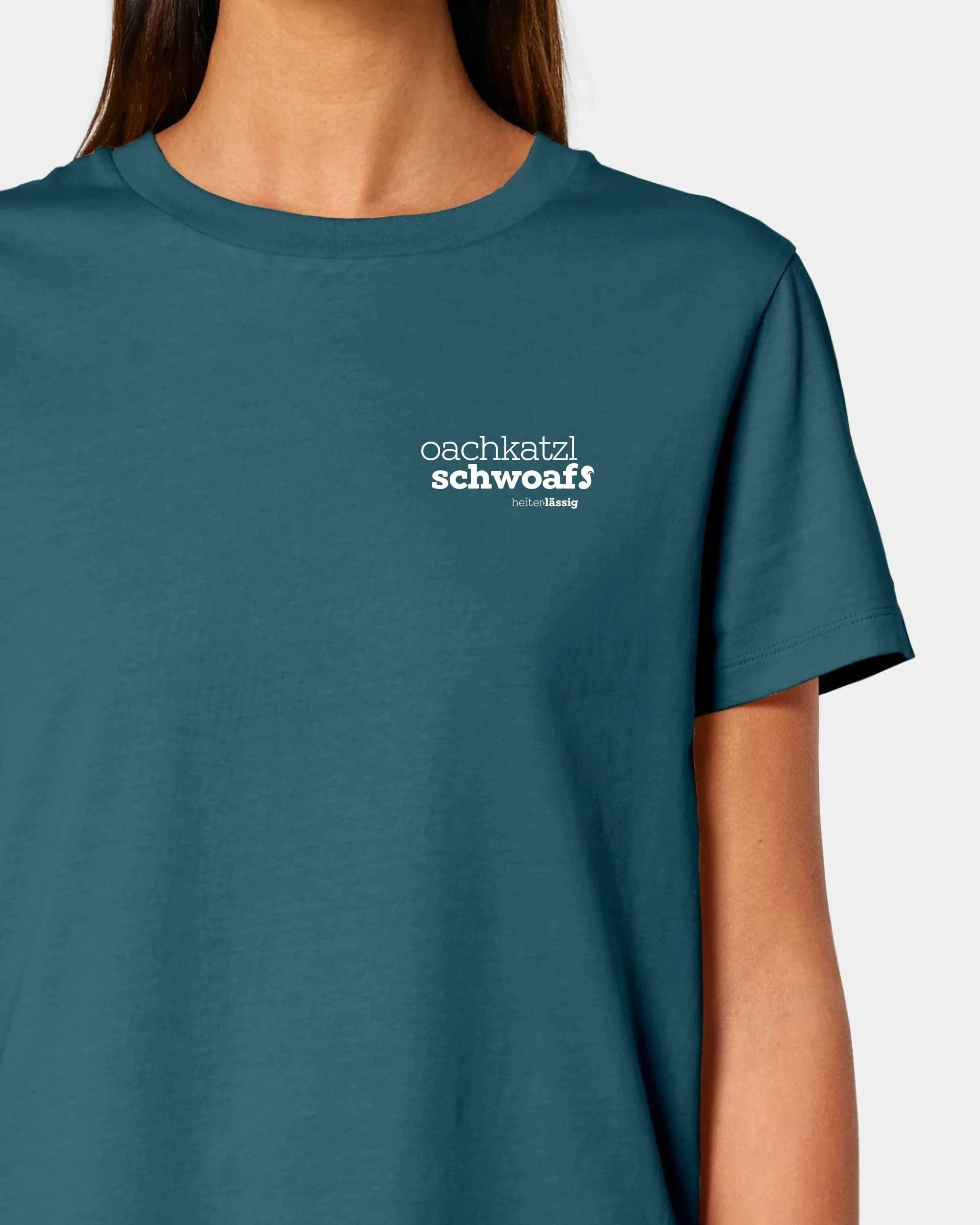 Schmidt Digitaldruck GmbH T-Shirt ORIGINAL "oachkatzlschwoaf" Damen / Stargazer / XS - aus nachhaltiger und fairer Produktion