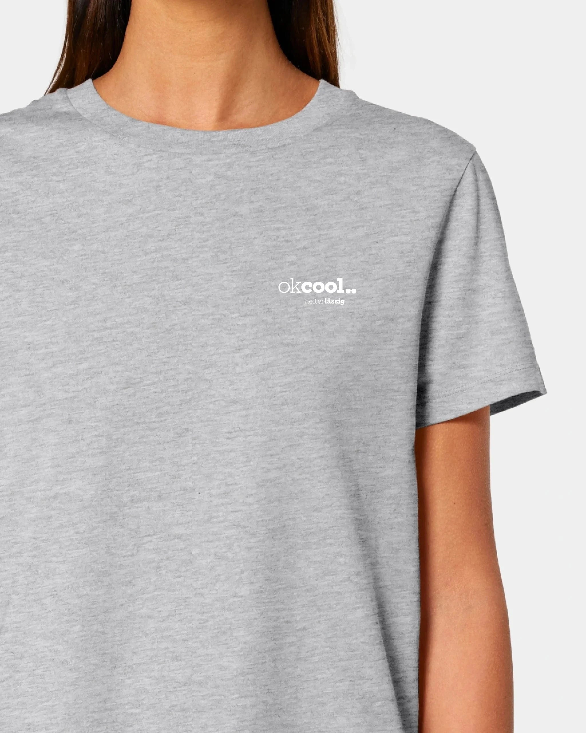 Schmidt Digitaldruck GmbH T-Shirt ORIGINAL "okcool" Damen / Heather Grey / XS - aus nachhaltiger und fairer Produktion