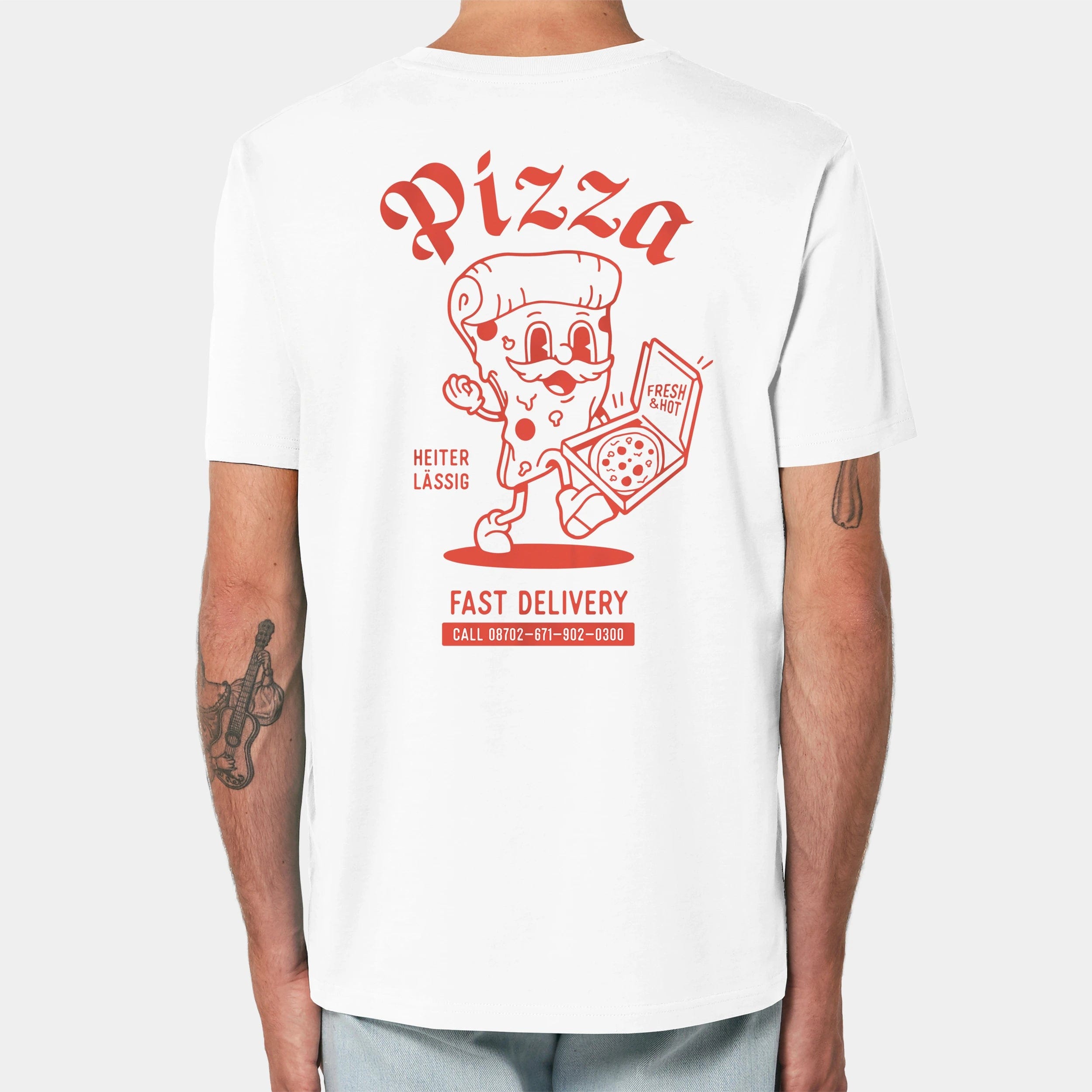 HEITER & LÄSSIG T-Shirt "Pizza" XXS / weiß - aus nachhaltiger und fairer Produktion
