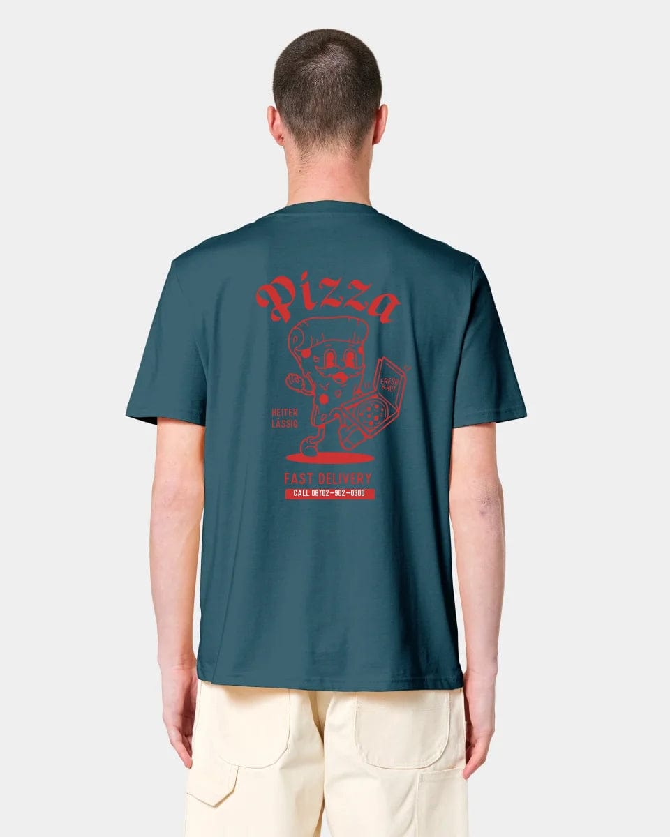 HEITER & LÄSSIG T-Shirt "Pizza" Unisex / Stargazer / S - aus nachhaltiger und fairer Produktion