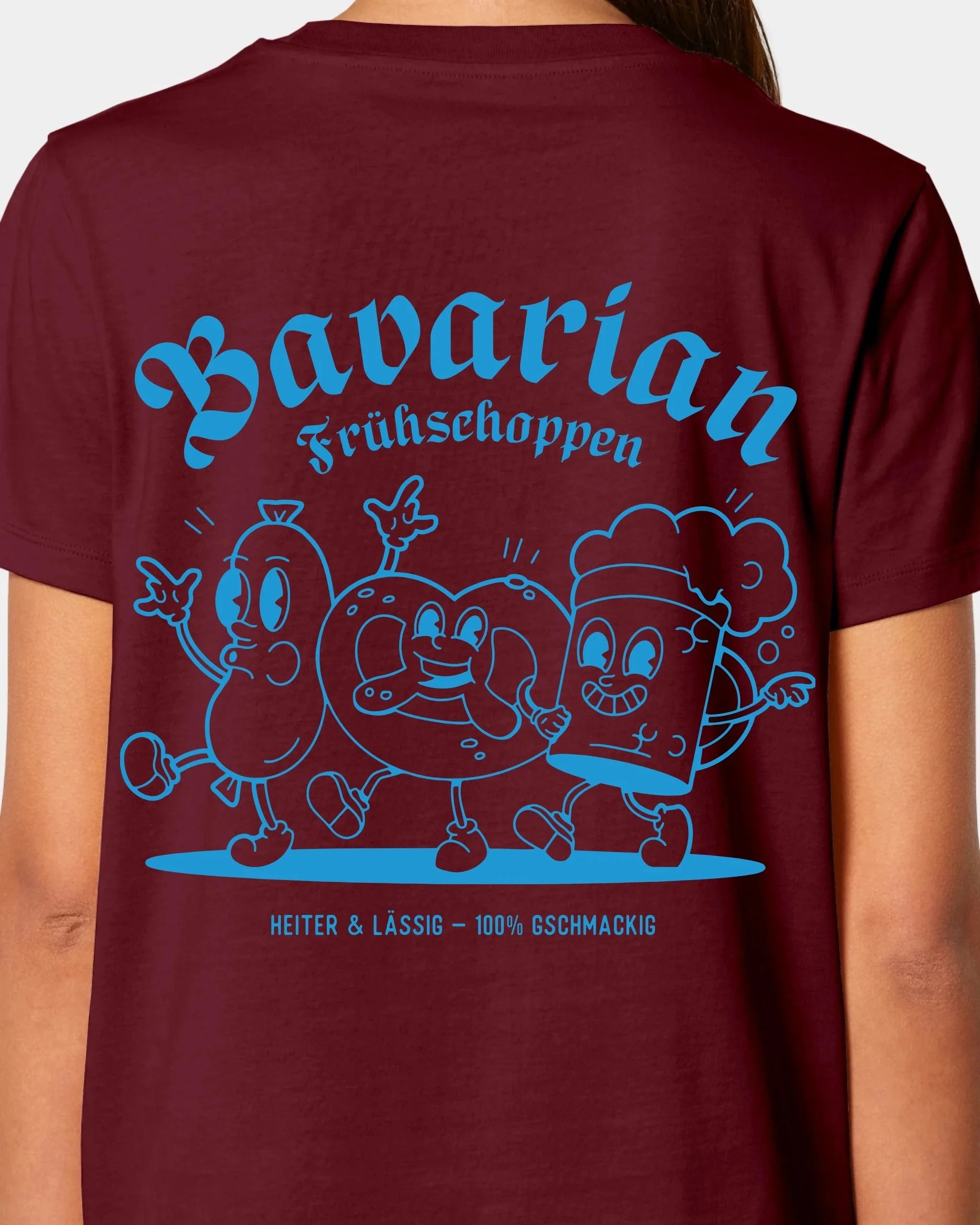 Schmidt Digitaldruck GmbH T-Shirt "Prost" Damen / Burgundy / XS - aus nachhaltiger und fairer Produktion