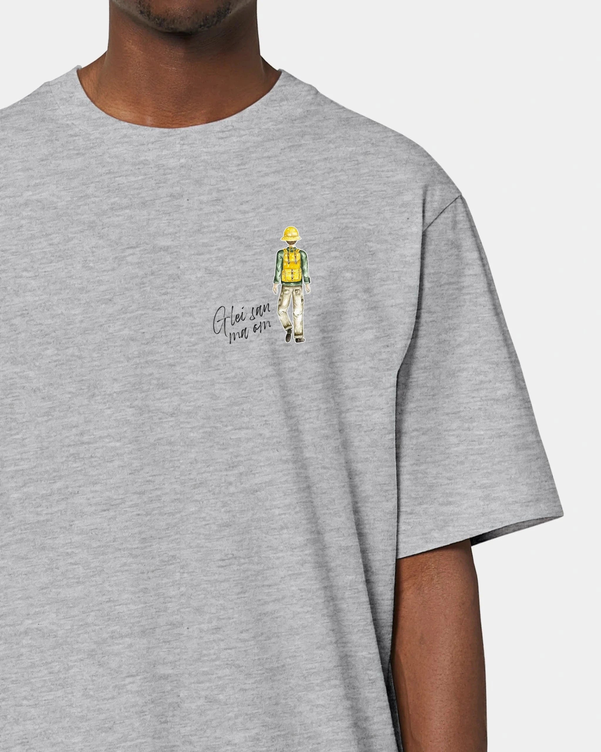 Schmidt Digitaldruck GmbH T-Shirt "Wanderer" Oversized / Heather Grey / XXS - aus nachhaltiger und fairer Produktion