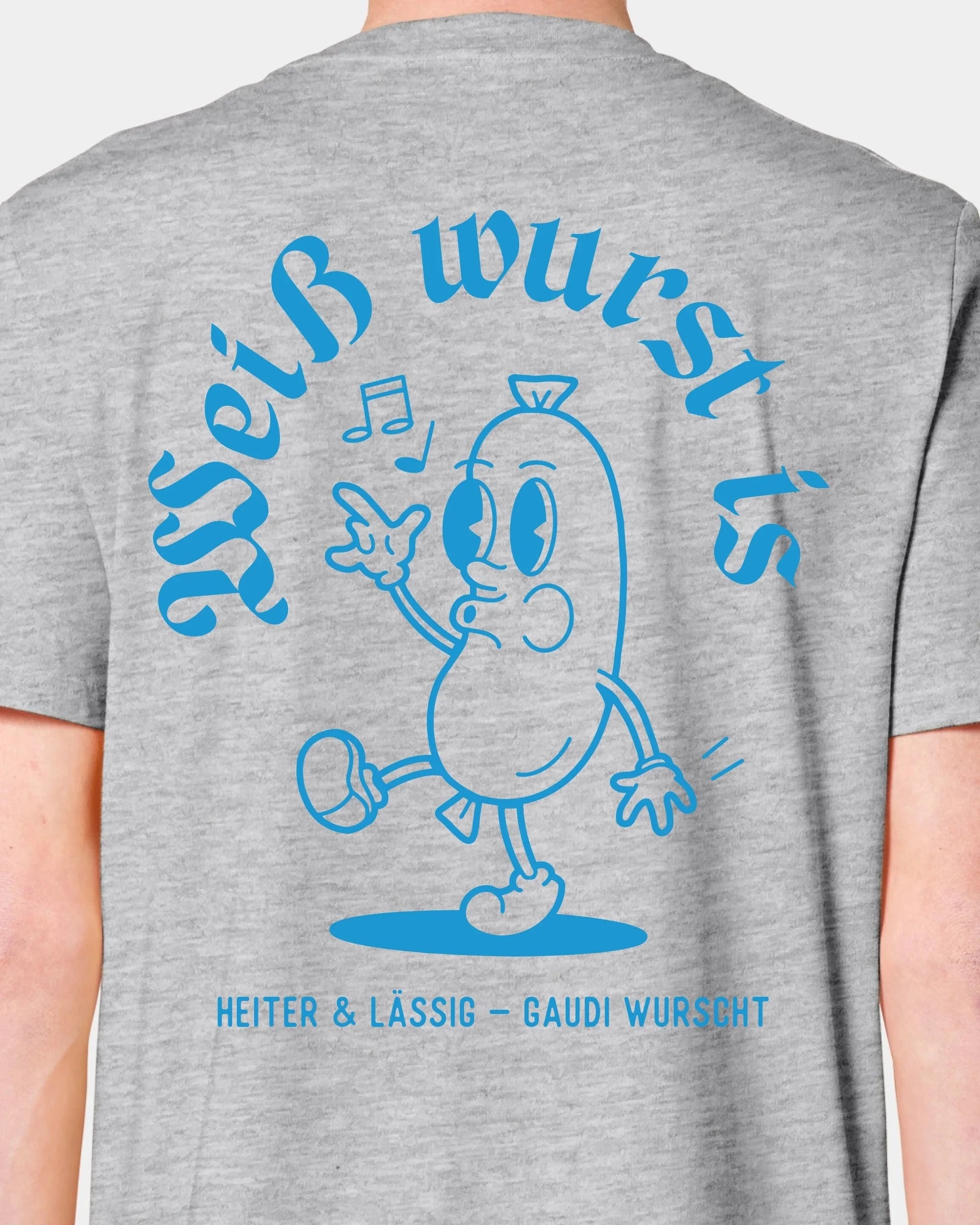 Schmidt Digitaldruck GmbH T-Shirt "Weißwurst" Unisex / Heather Grey / XXS - aus nachhaltiger und fairer Produktion