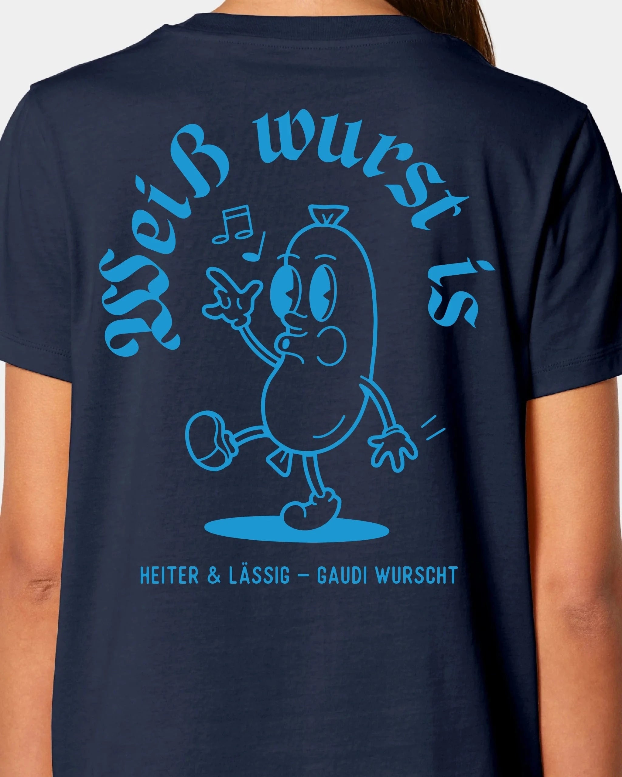 Schmidt Digitaldruck GmbH T-Shirt "Weißwurst" Damen / French Navy / XS - aus nachhaltiger und fairer Produktion