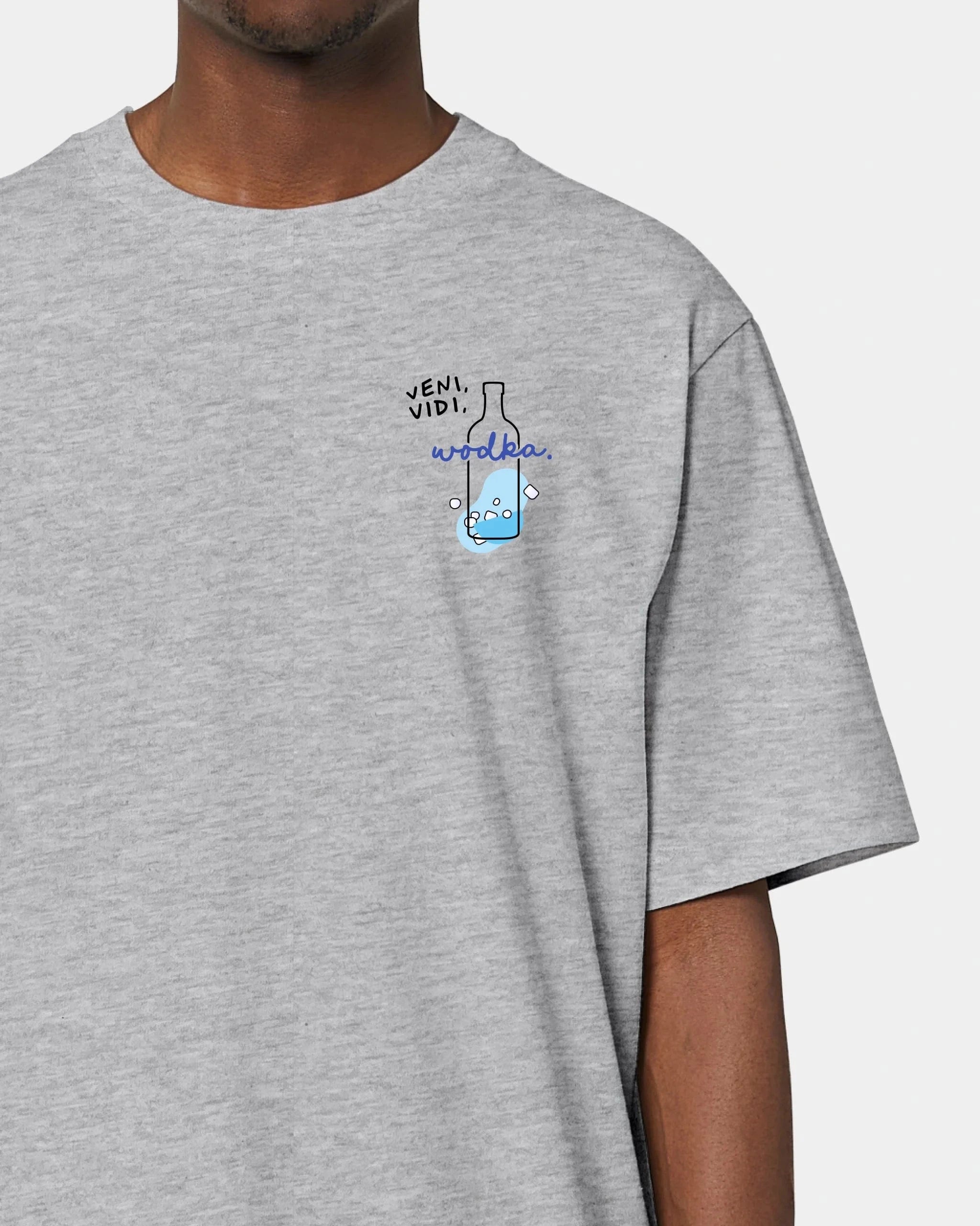 Schmidt Digitaldruck GmbH T-Shirt "Wodka" Oversized / Heather Grey / XXS - aus nachhaltiger und fairer Produktion