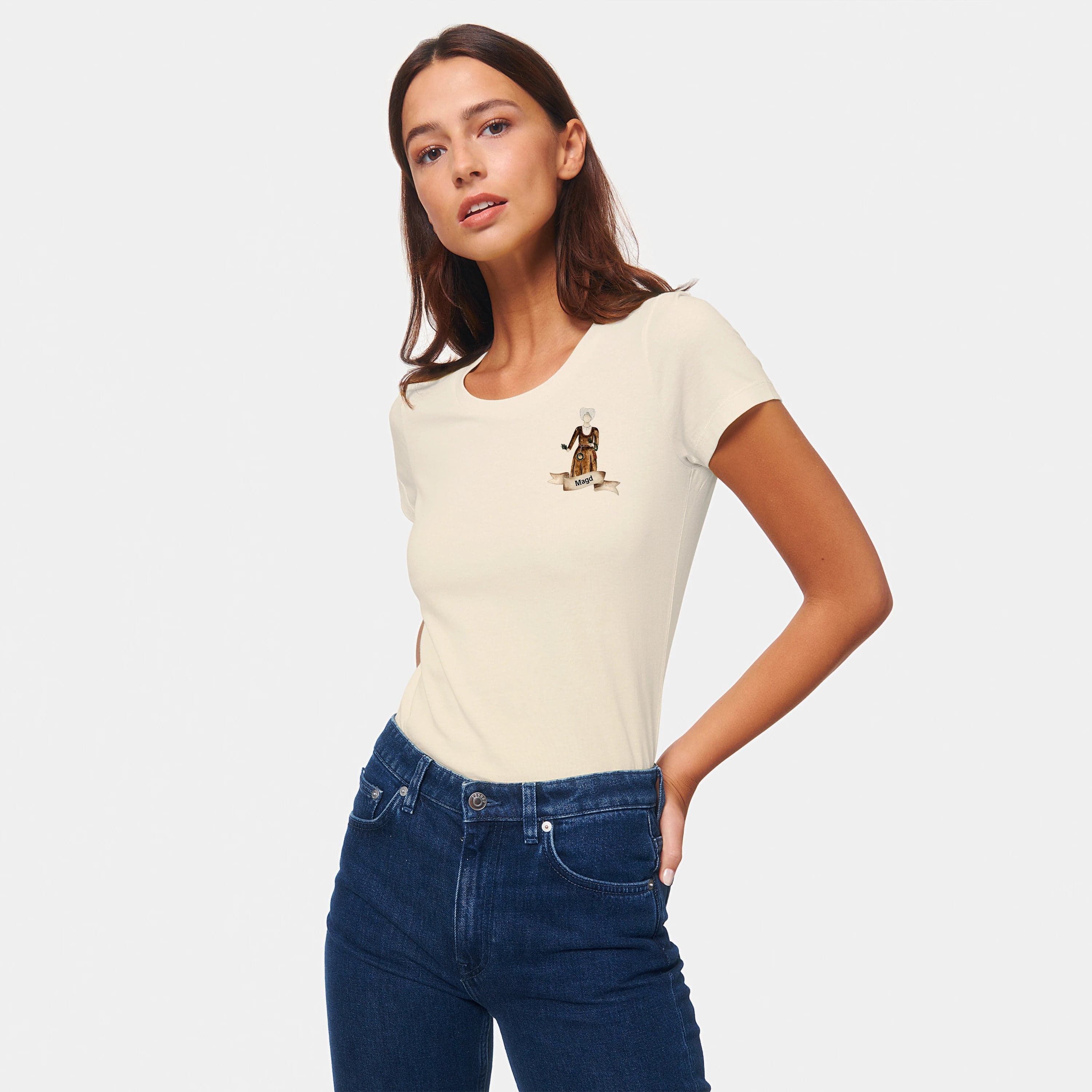 HEITER & LÄSSIG Damen T-Shirt "Magd" XS / natural raw - aus nachhaltiger und fairer Produktion