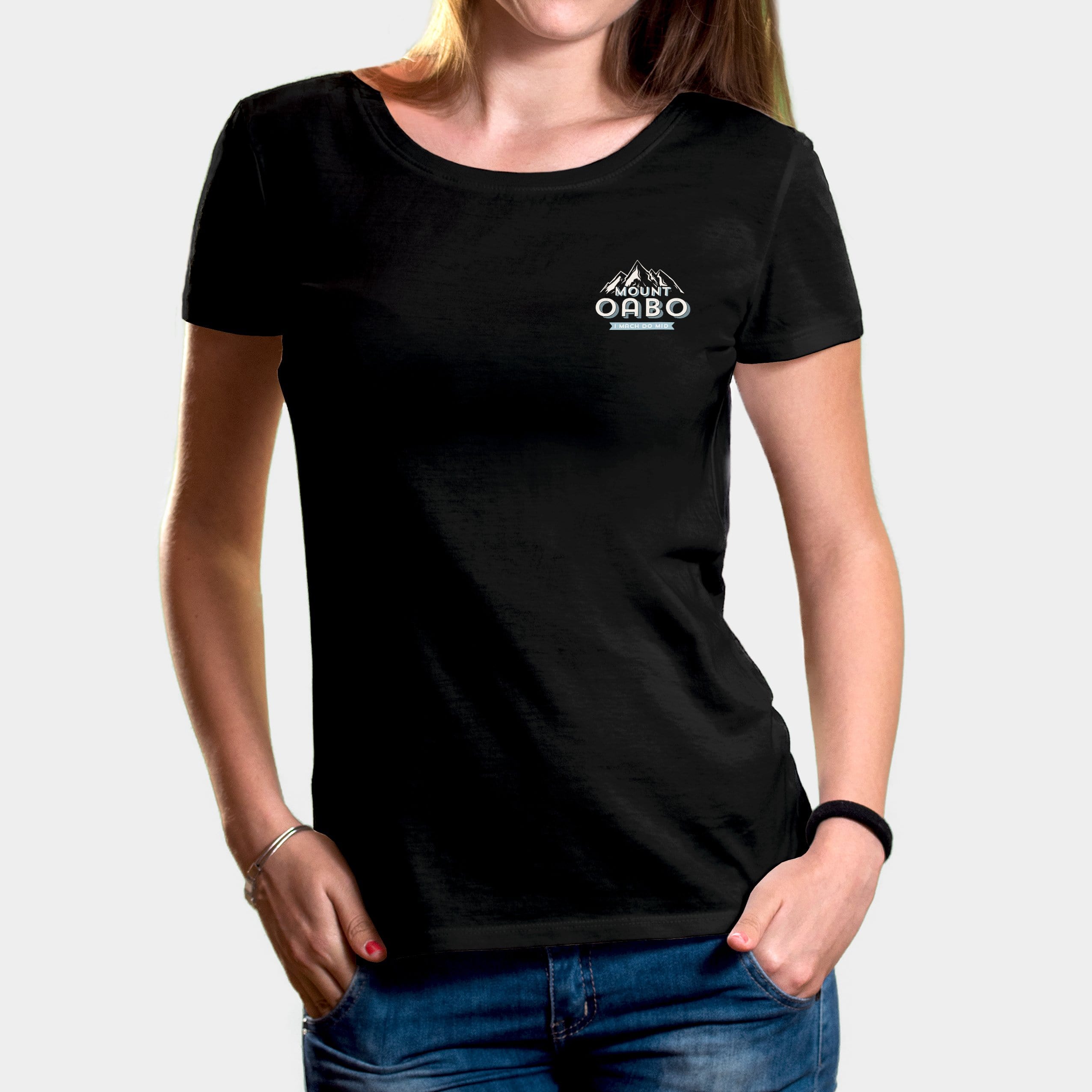 Projekt Damen-T-Shirt "Mount Oabo" XS / schwarz - aus nachhaltiger und fairer Produktion