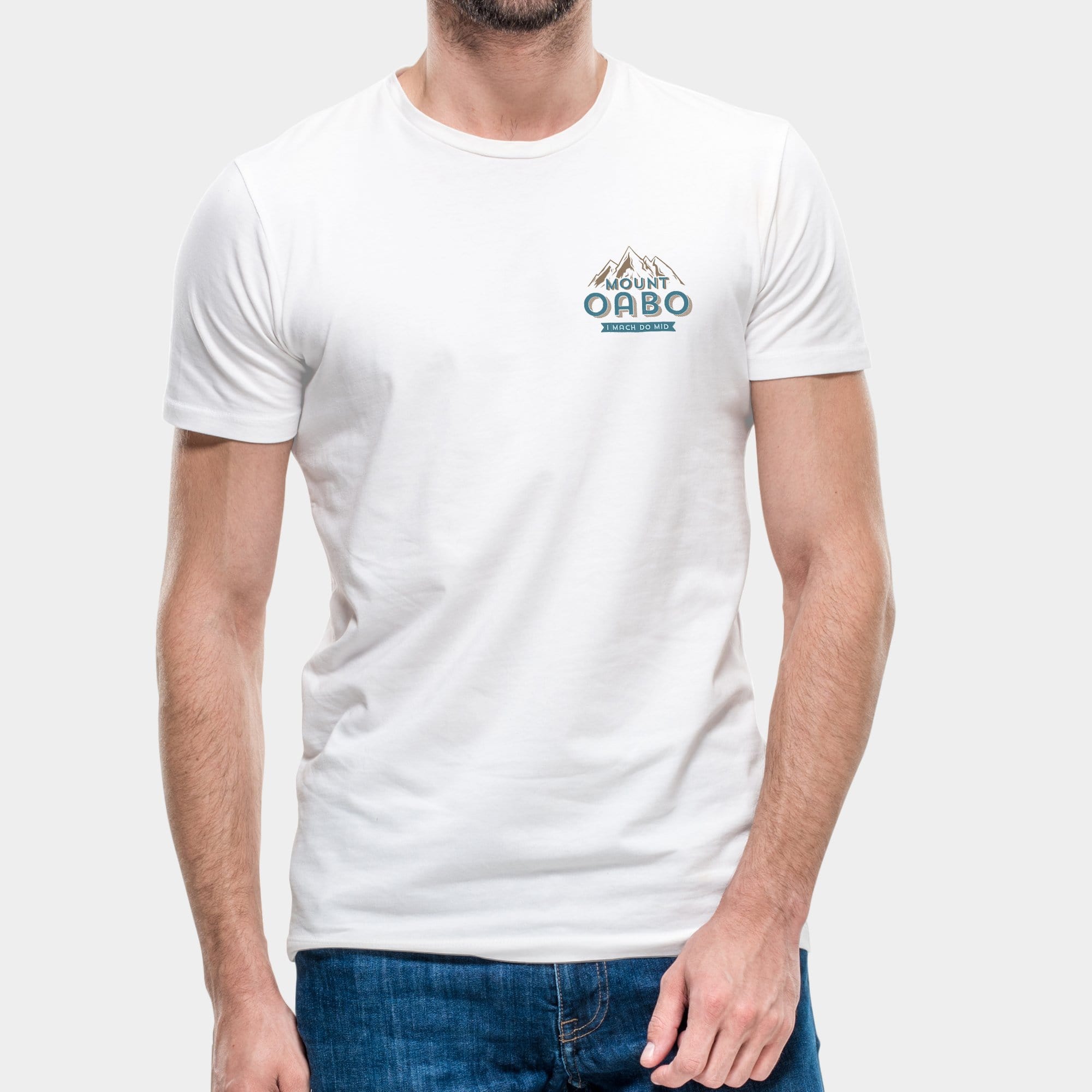 Projekt Herren-T-Shirt "Mount Oabo" S / weiß - aus nachhaltiger und fairer Produktion