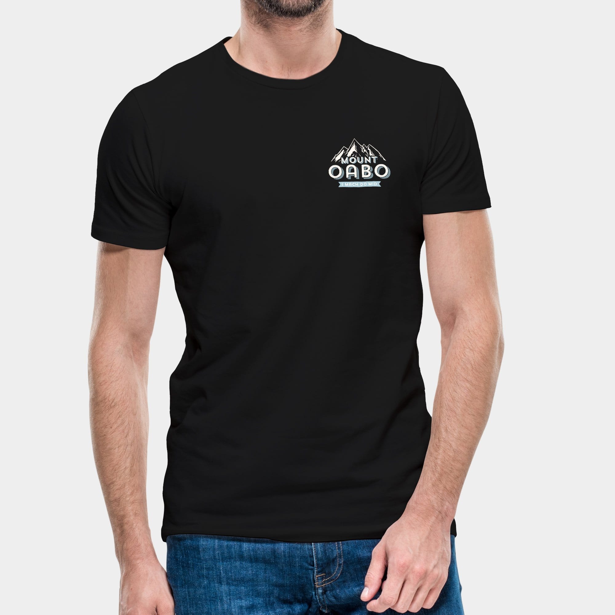 Projekt Herren-T-Shirt "Mount Oabo" S / schwarz - aus nachhaltiger und fairer Produktion