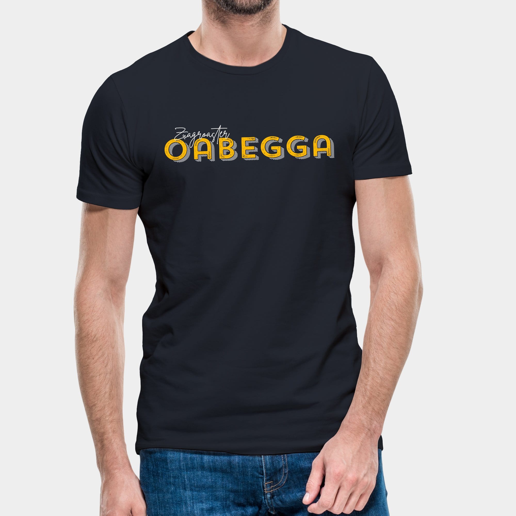 Projekt Herren-T-Shirt "Zuagroaster Oabegga" S / navyblau - aus nachhaltiger und fairer Produktion