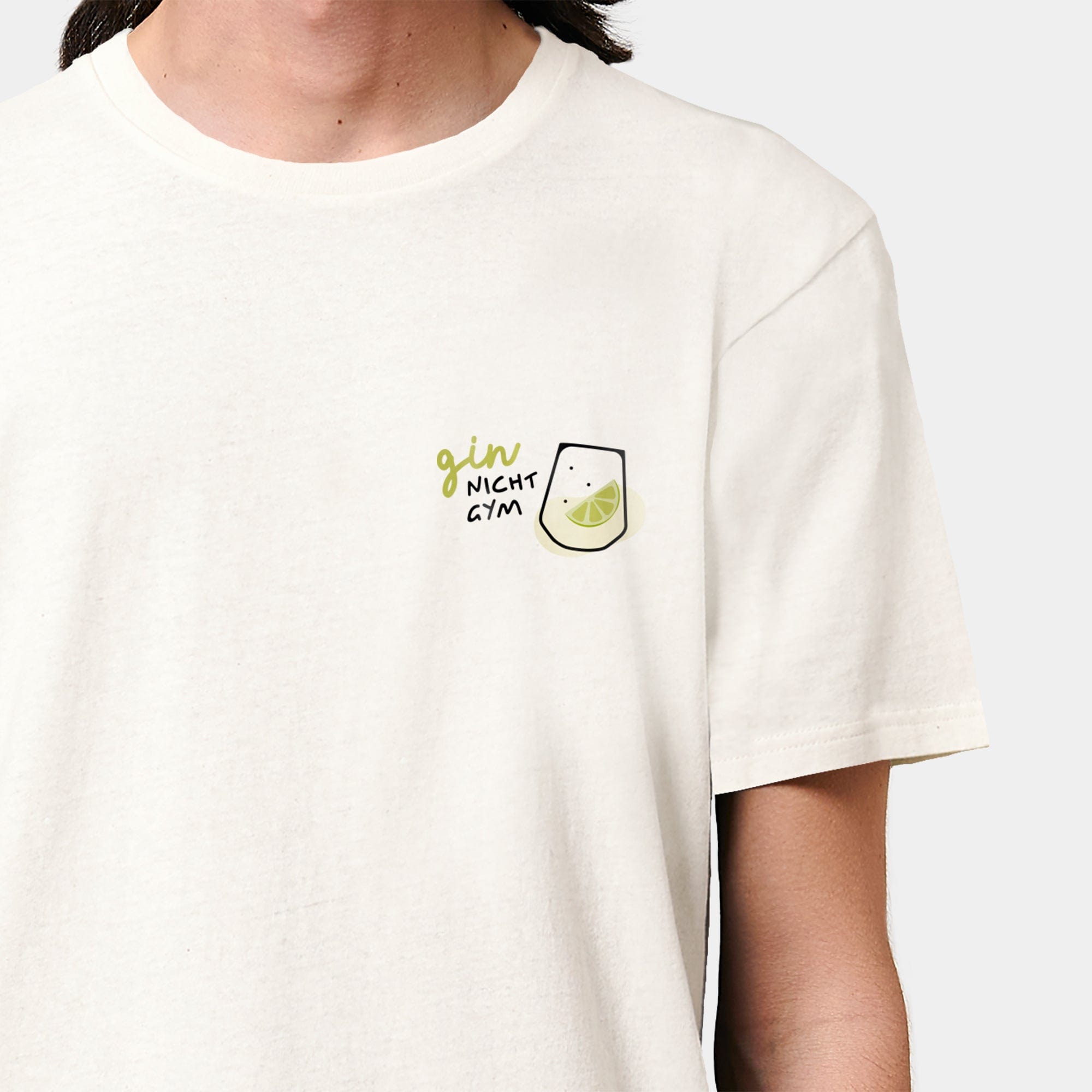 HEITER & LÄSSIG T-Shirt "GIN, nicht GYM!" S / RE-weiß - aus nachhaltiger und fairer Produktion