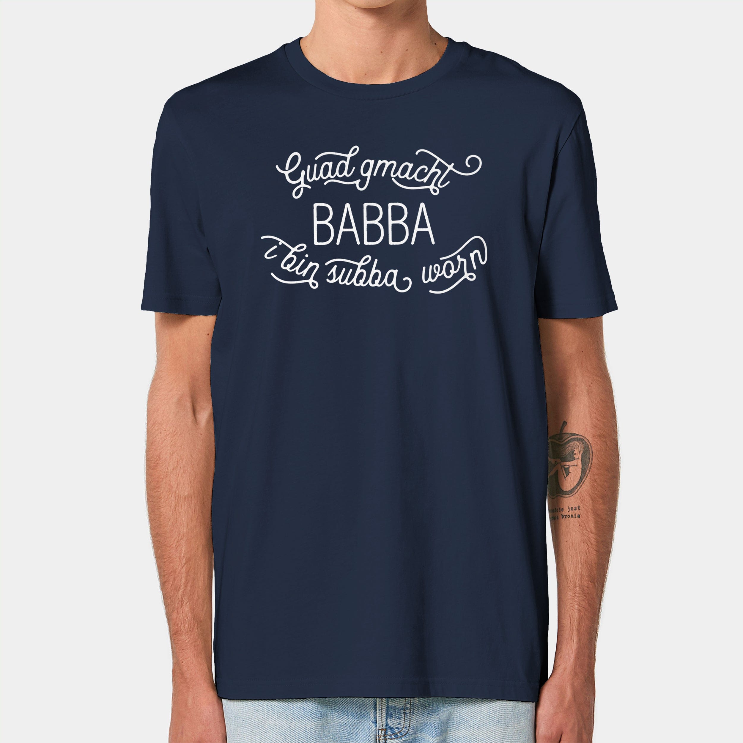 HEITER & LÄSSIG T-Shirt "Guad gmacht Babba" S / navyblau - aus nachhaltiger und fairer Produktion