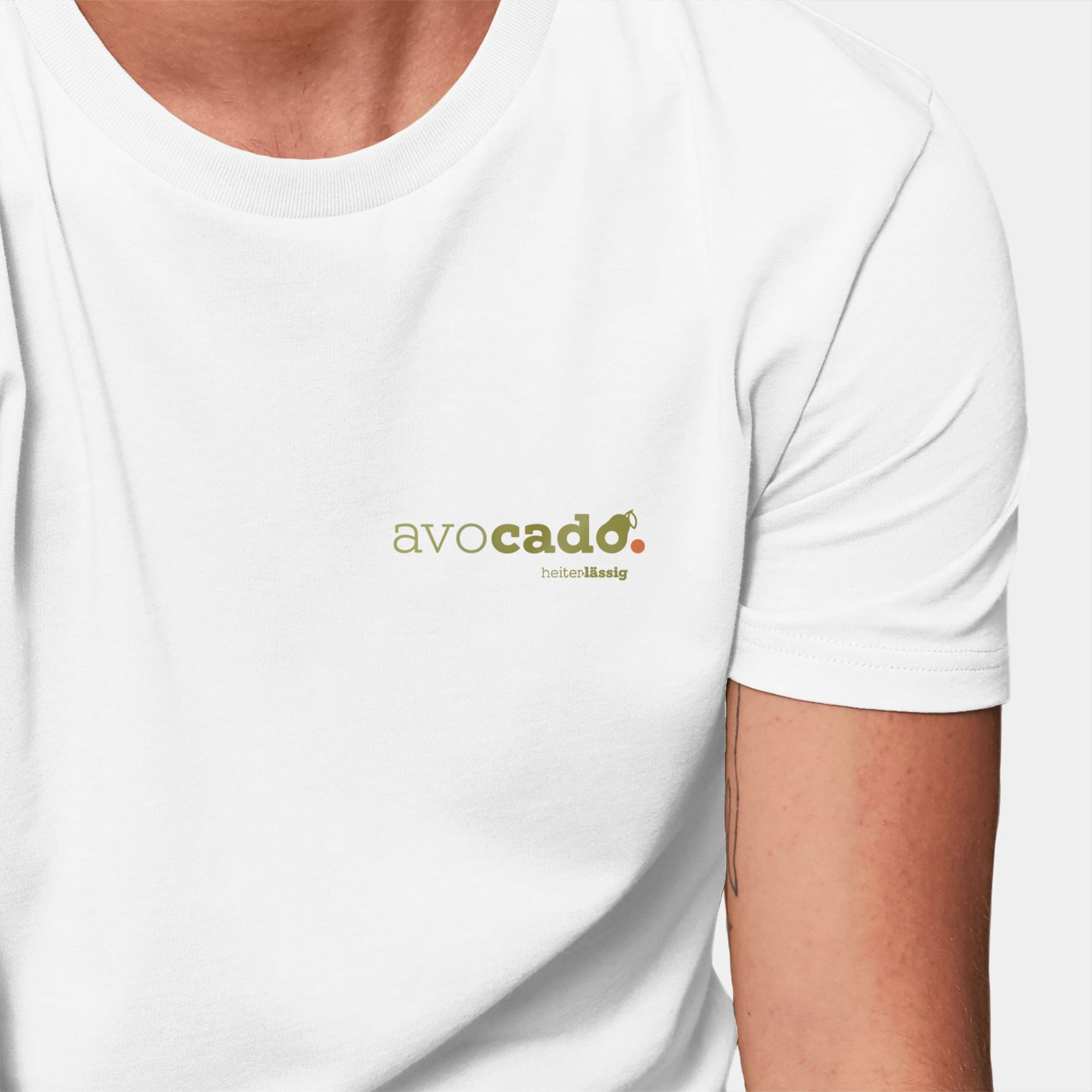 HEITER & LÄSSIG T-Shirt ORIGINAL "avocado" XXS / weiß - aus nachhaltiger und fairer Produktion