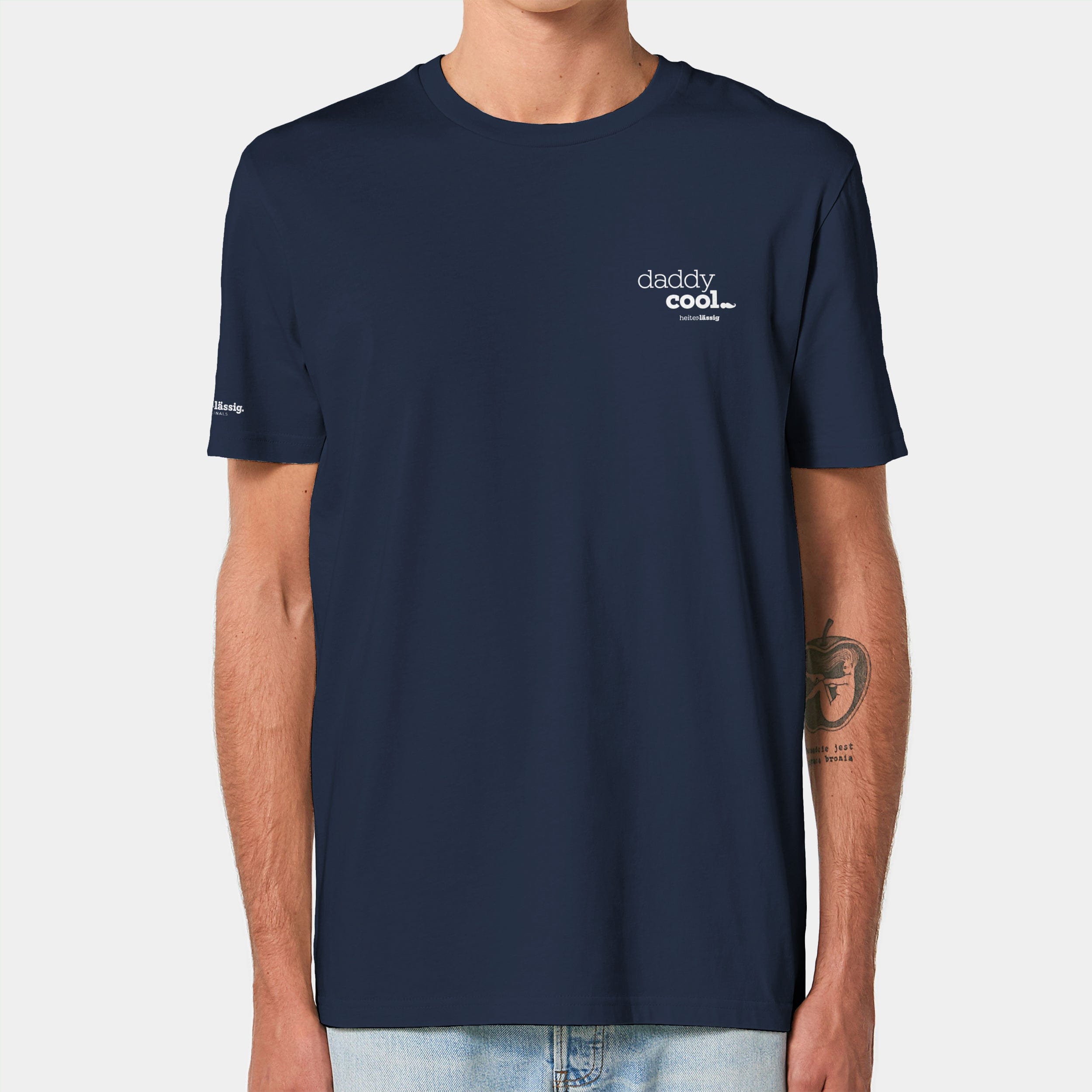 HEITER & LÄSSIG T-Shirt ORIGINAL "daddycool" XXS / french navy - aus nachhaltiger und fairer Produktion