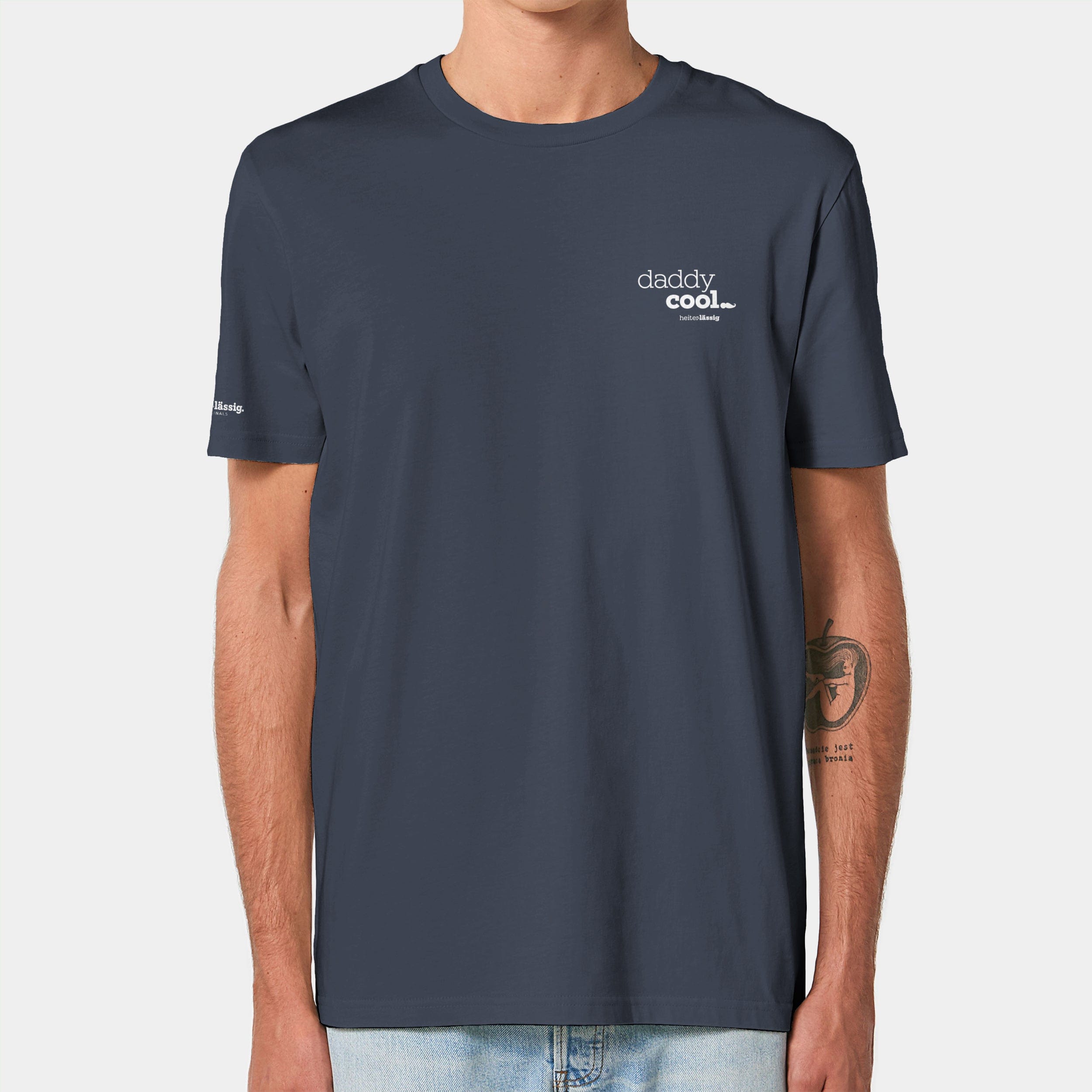 HEITER & LÄSSIG T-Shirt ORIGINAL "daddycool" XXS / india ink grey - aus nachhaltiger und fairer Produktion