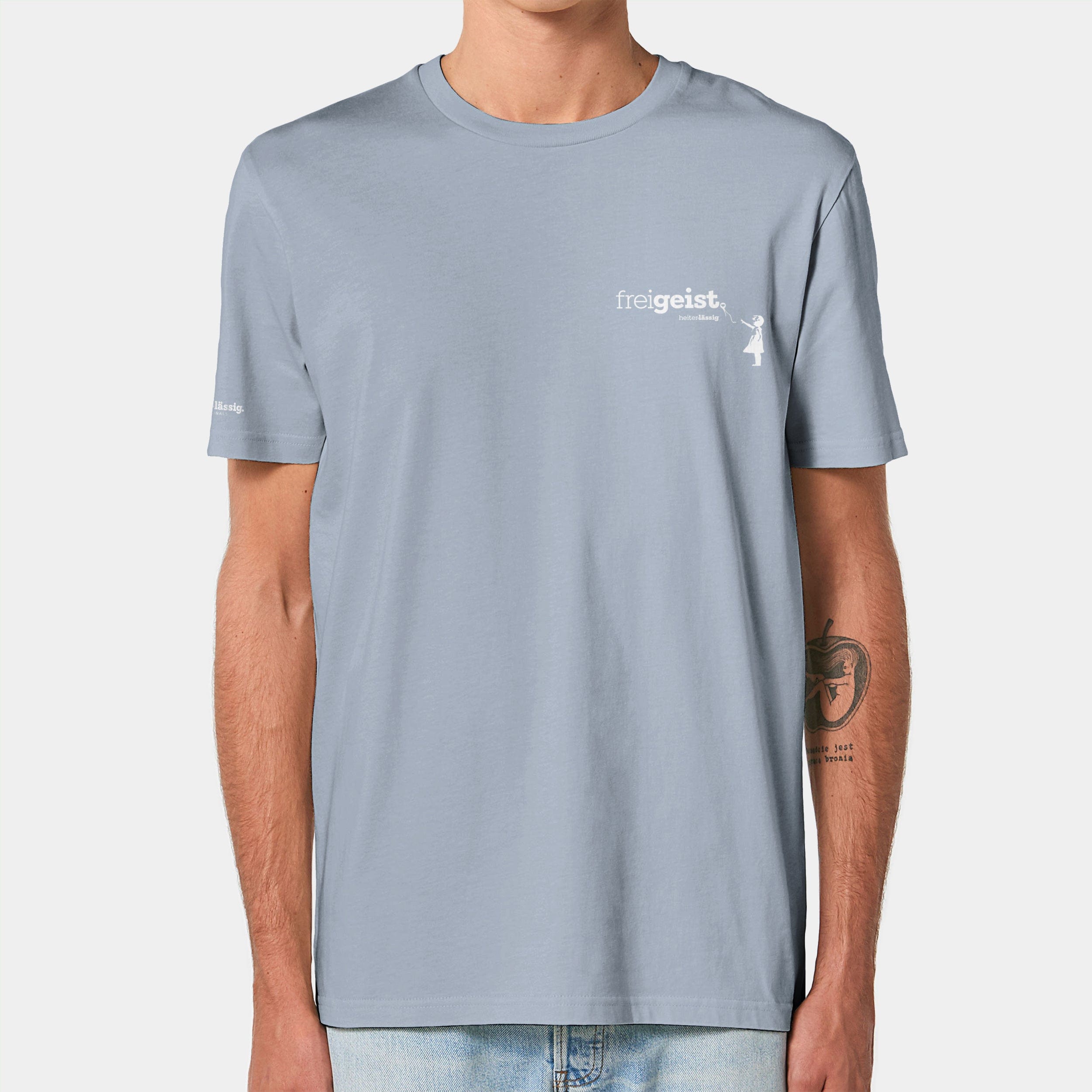 HEITER & LÄSSIG T-Shirt ORIGINAL "freigeist" XXS / serene blue - aus nachhaltiger und fairer Produktion