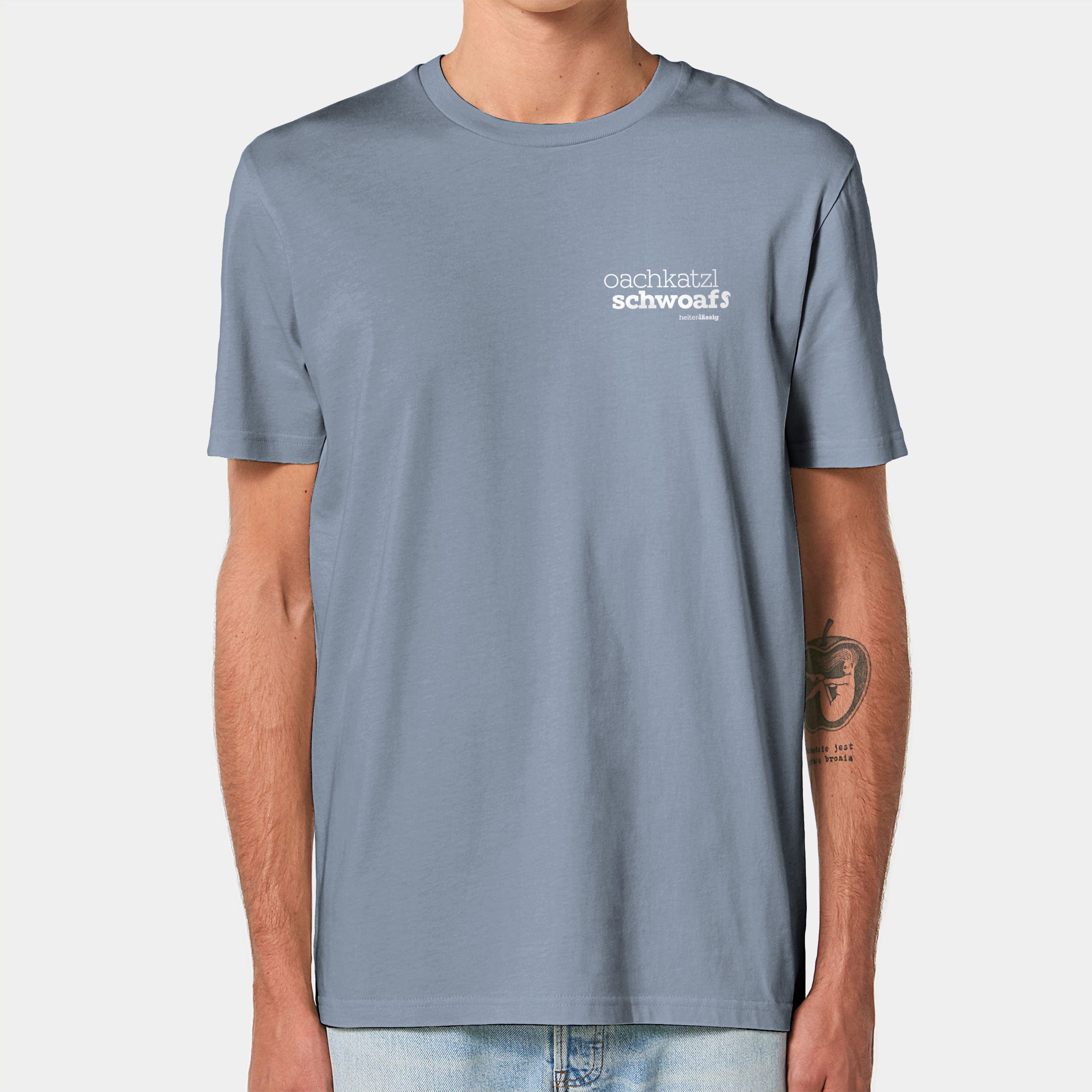 HEITER & LÄSSIG T-Shirt ORIGINAL "oachkatzlschwoaf" XXS / serene blue - aus nachhaltiger und fairer Produktion