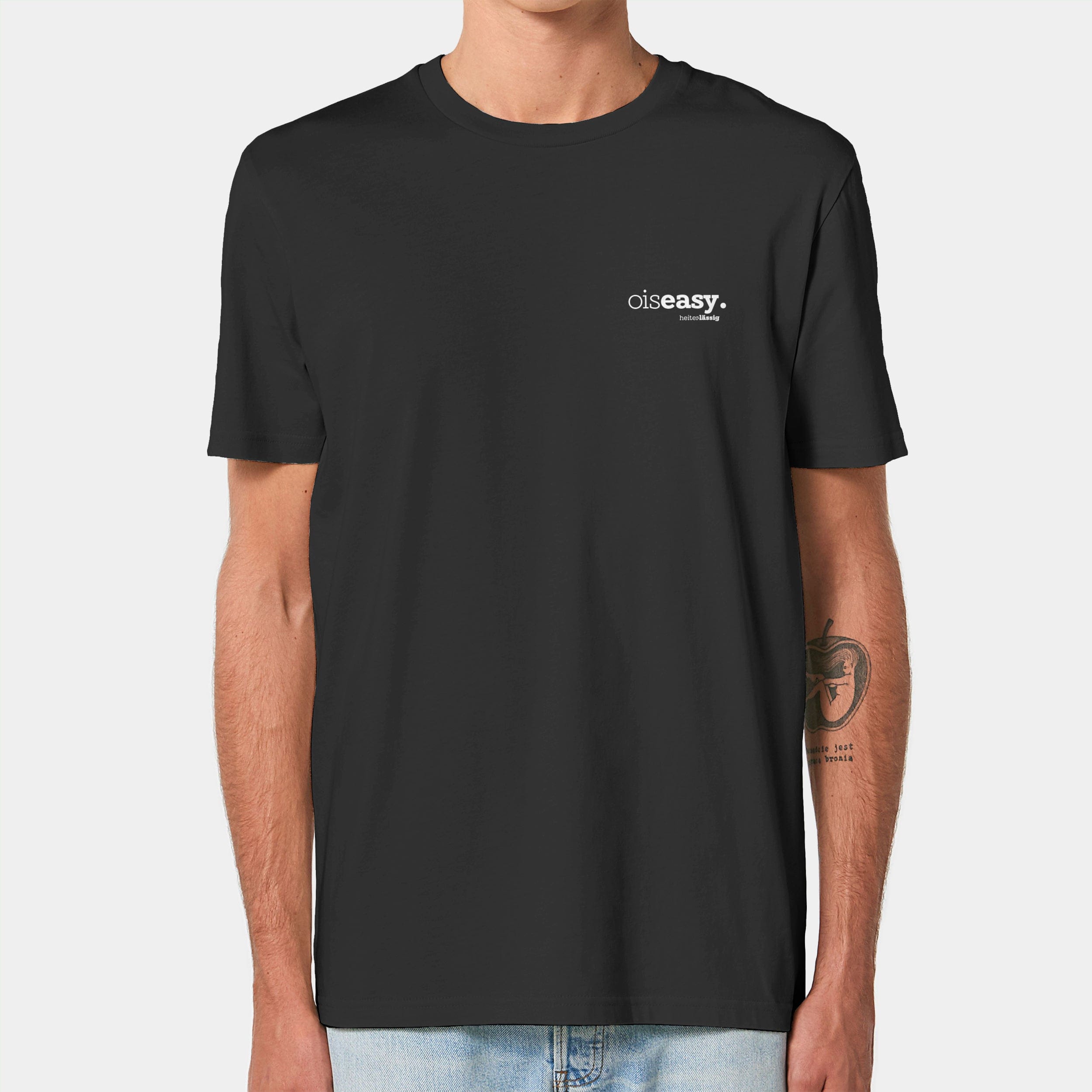 HEITER & LÄSSIG T-Shirt ORIGINAL "oiseasy" XXS / schwarz - aus nachhaltiger und fairer Produktion
