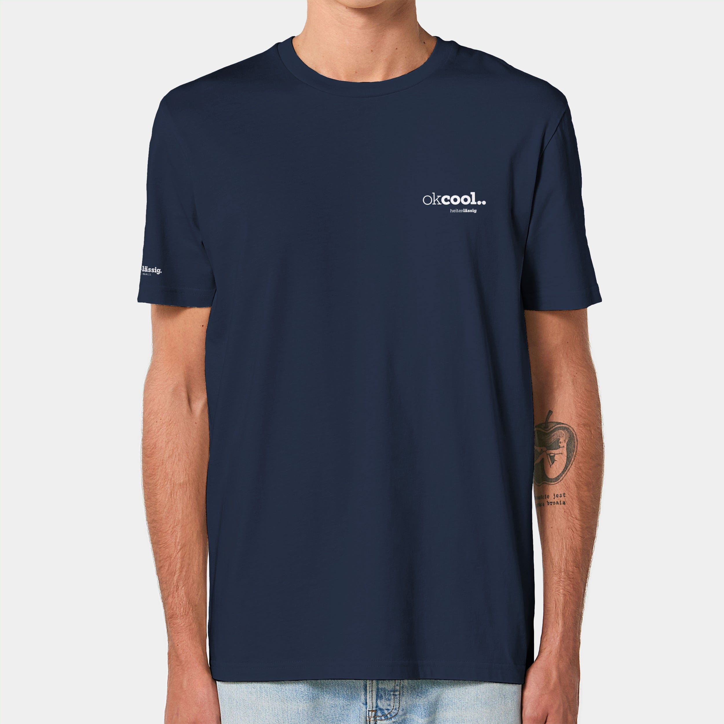 HEITER & LÄSSIG T-Shirt ORIGINAL "okcool" XXS / french navy - aus nachhaltiger und fairer Produktion