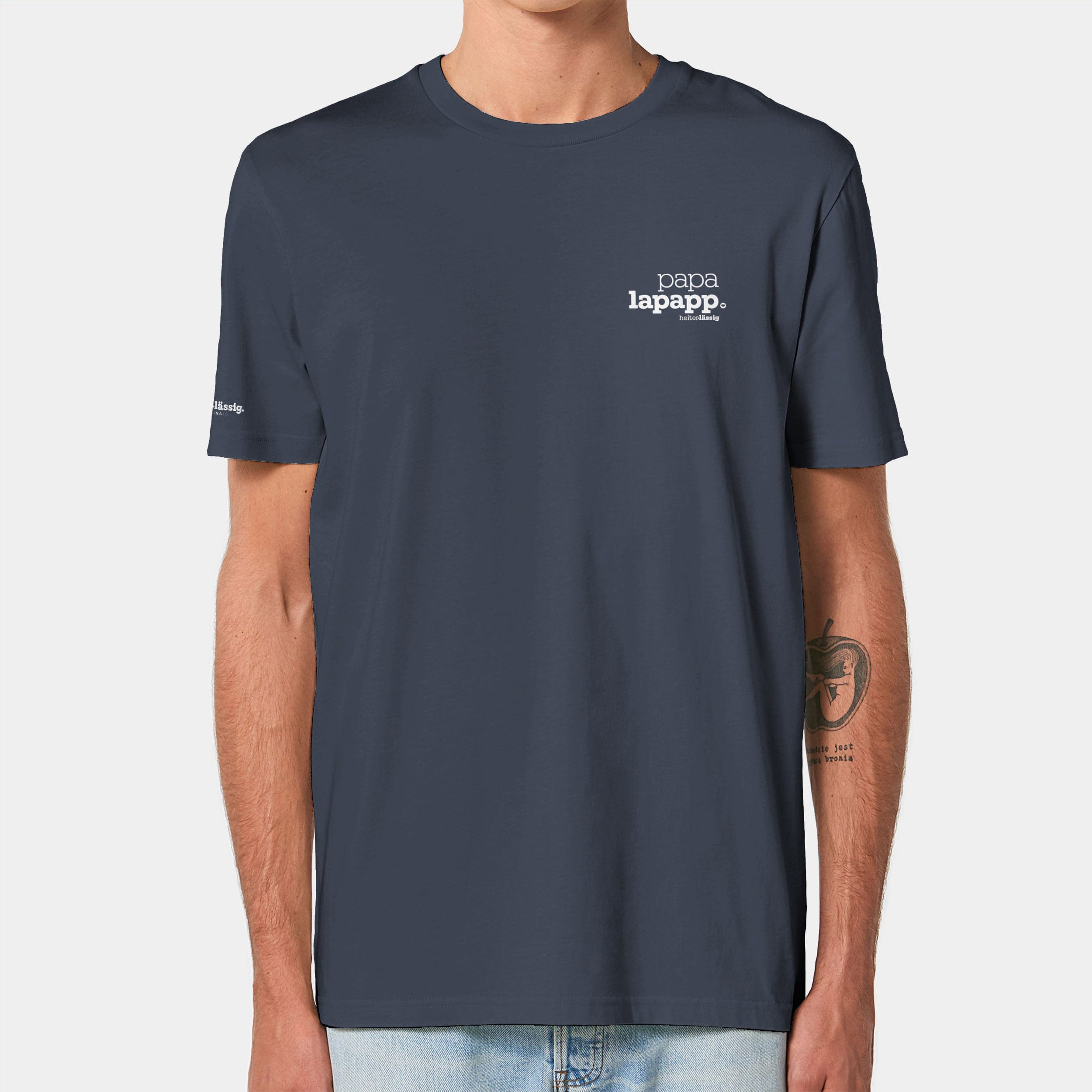 HEITER & LÄSSIG T-Shirt ORIGINAL "papalapapp" XXS / india ink grey - aus nachhaltiger und fairer Produktion